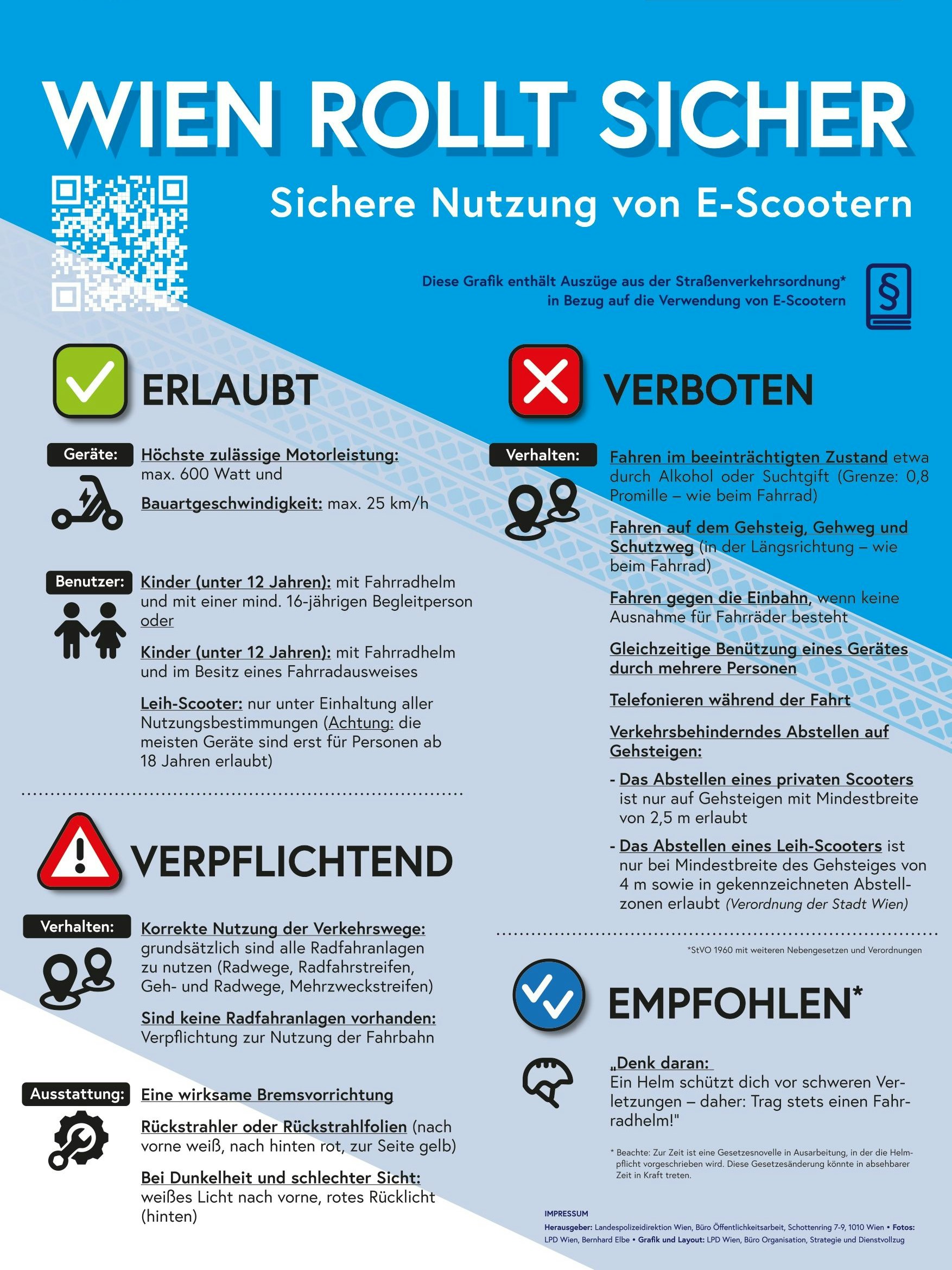 "Wien rollt sicher" – die aktuelle Infokampagne der Wiener Polizei.