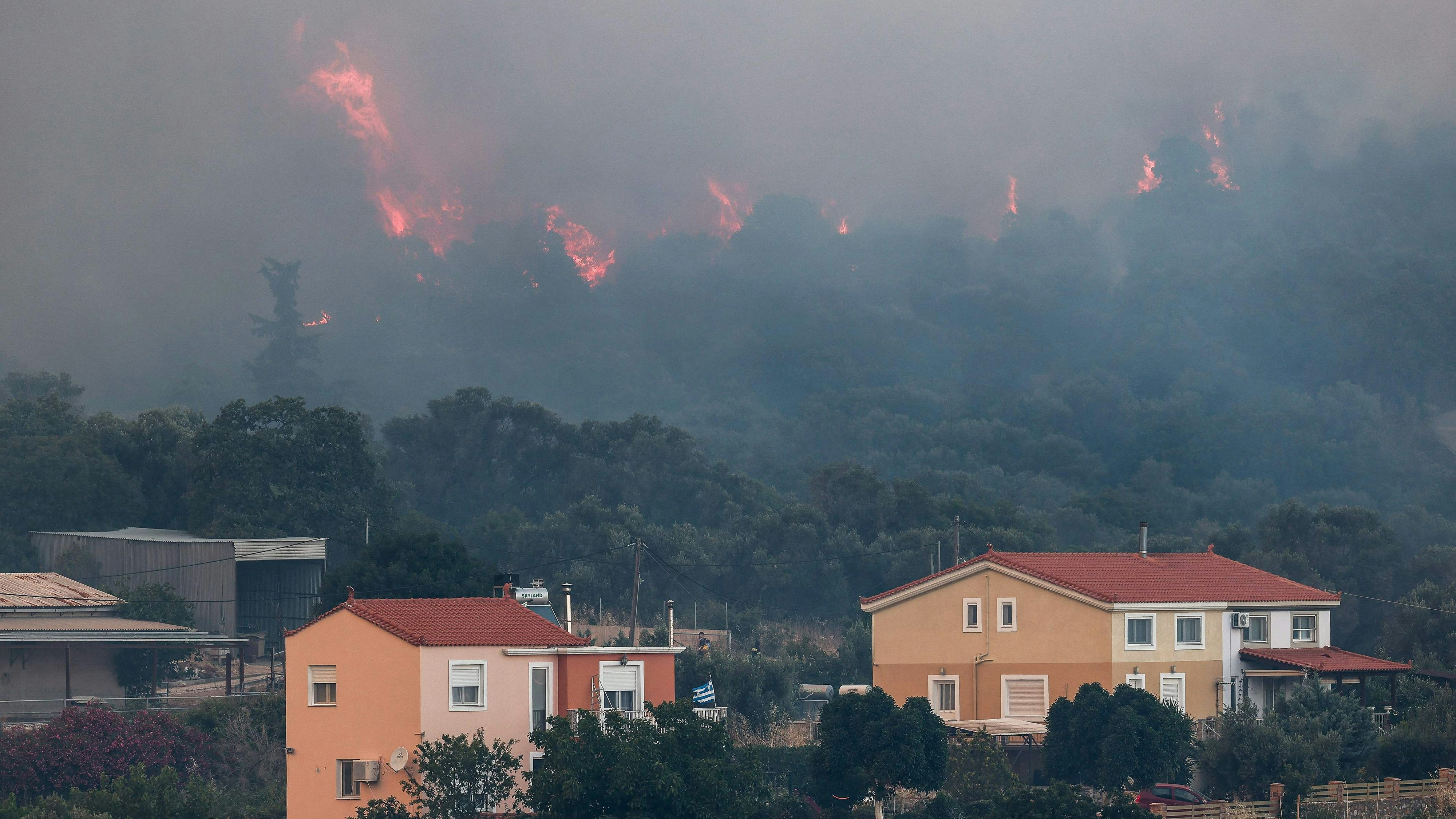 Mehrere Orte in Griechenland und Italien kämpfen derzeit mit Waldbränden.