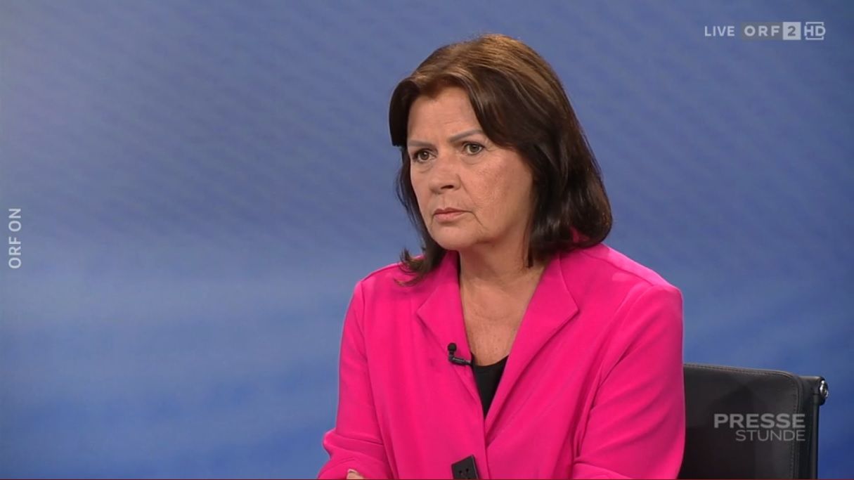 Renate Anderl am Sonntag in der ORF-Pressestunde. 