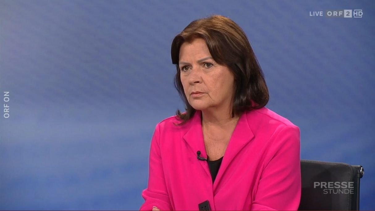 Renate Anderl am Sonntag in der ORF-Pressestunde. 