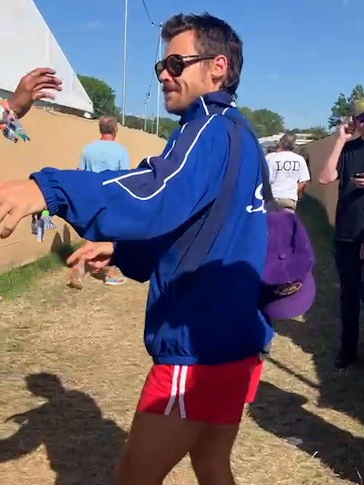 Harry Styles feierte am Glastonbury Ende JUni 2025.