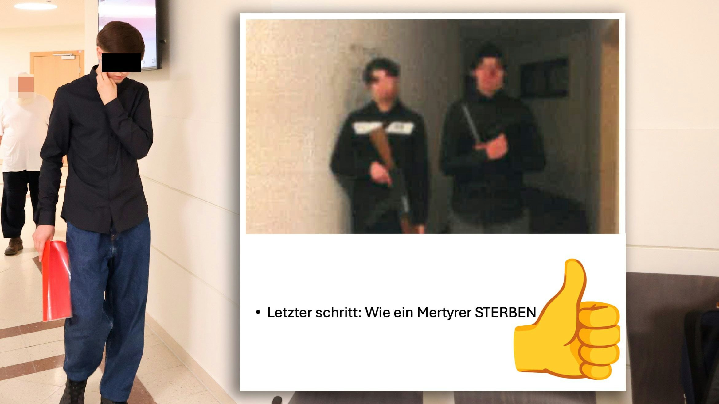 Terror-Prozess am Wiener Landesgericht: Der junge Terrorverdächtige kam mit einer Bewährungsstrafe davon.