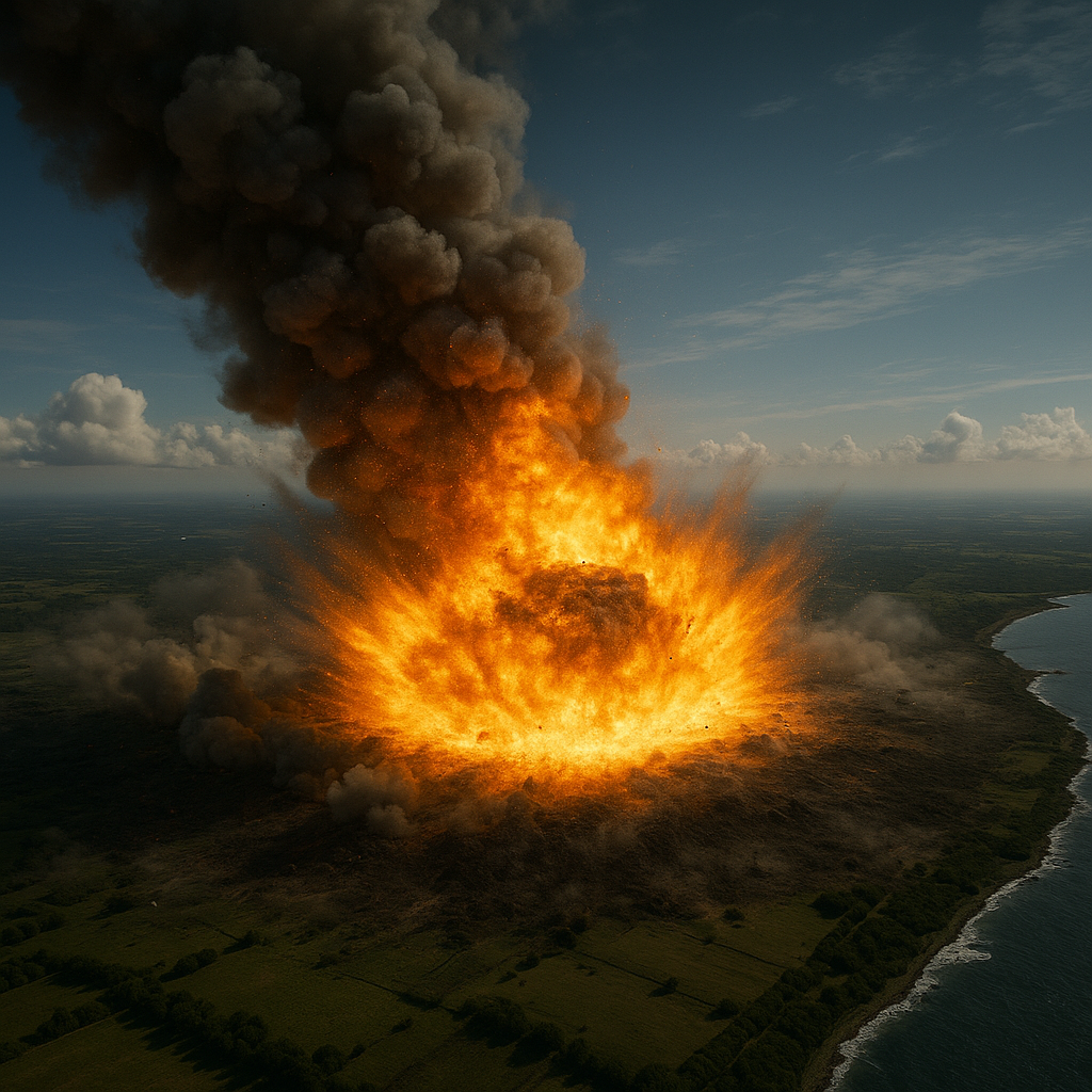 So stellt sich die KI den Einschlag eines Asteroiden vor.