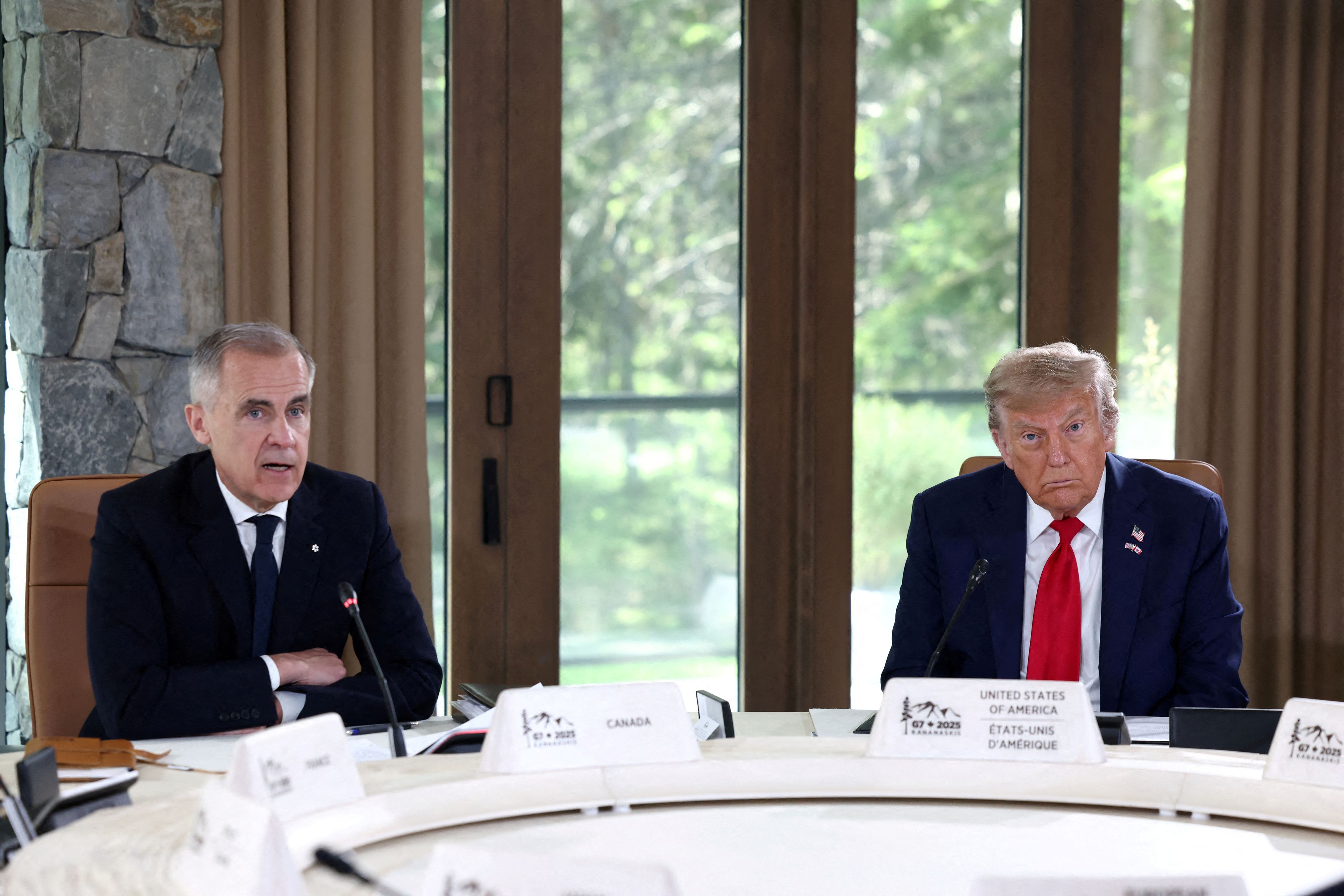 Kommen wohl doch noch ins Gespräch um ein Handelsabkommen: Mark Carney (links) und Donald Trump. (Archivbild)