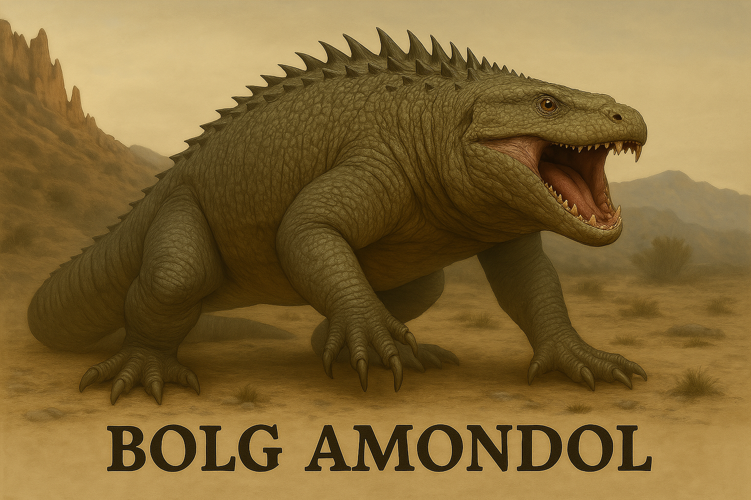 Gefährlicher Räuber: So stellt sich die KI die neu entdeckte Echsenart Bolg amondol vor.