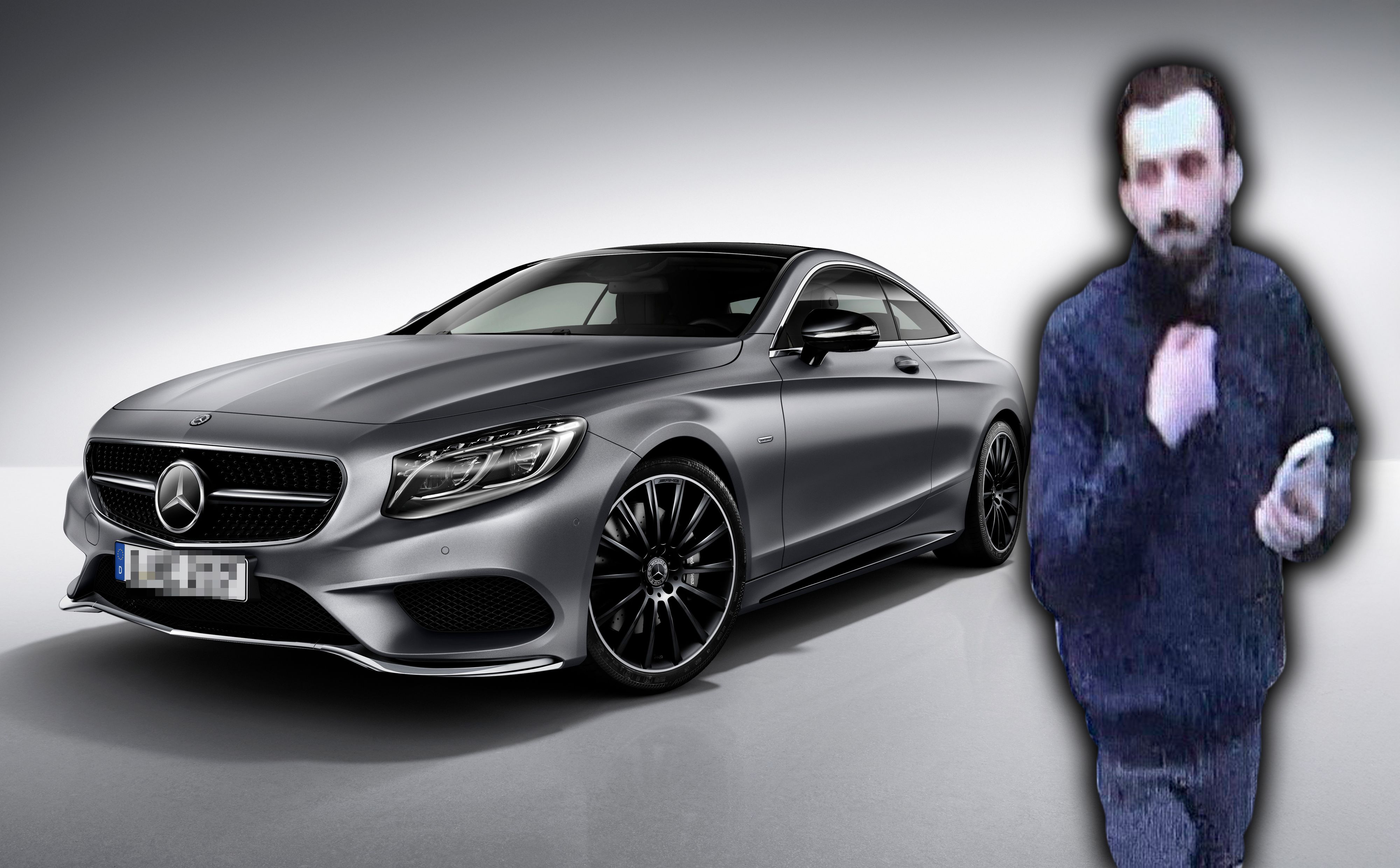 Der Rumäne flüchtete mit einem blauen Mercedes S-Coupé - er ist flüchtig, die Polizei fahndet nach ihm und bittet um Mithilfe.