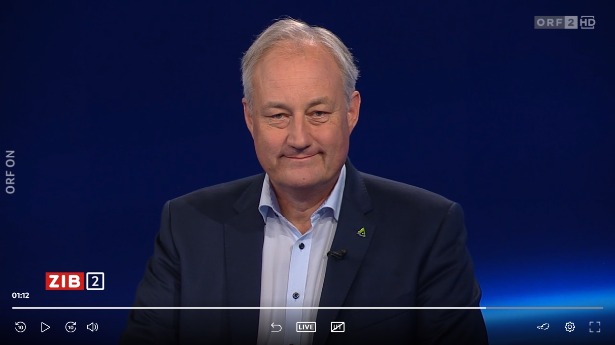 Florian Rudolf-Miklau am späten Dienstagabend in der ORF-