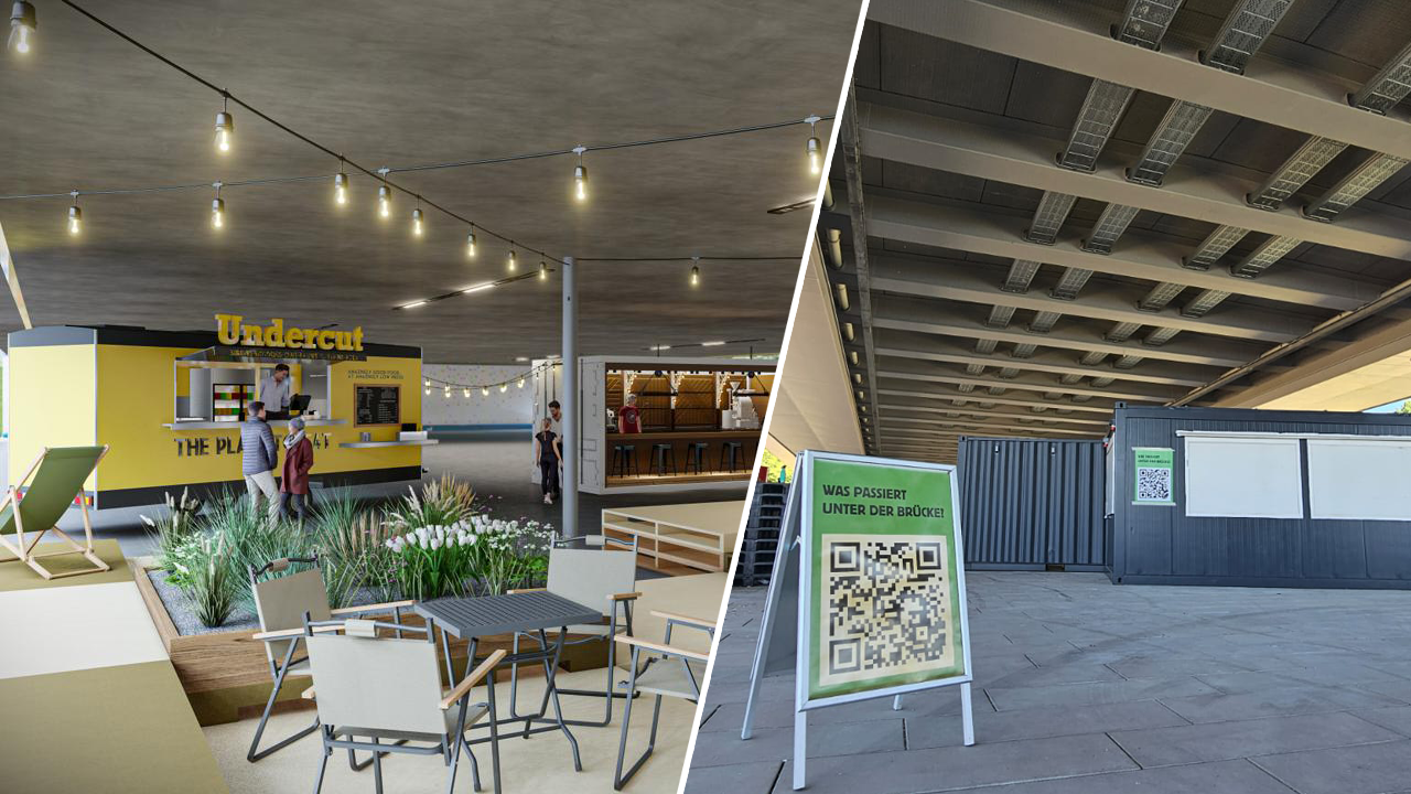 Die Fläche unter der Neuen Eisenbahnbrücke soll ein neuer Hotspot an der Donaulände in Urfahr werden.