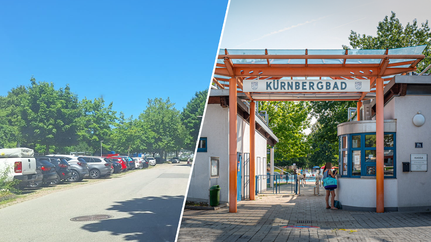 Rund um das Kürnbergbad in Leonding wird gebaut – deswegen fallen laut einer Anrainerin dutzende Parkplätze weg.