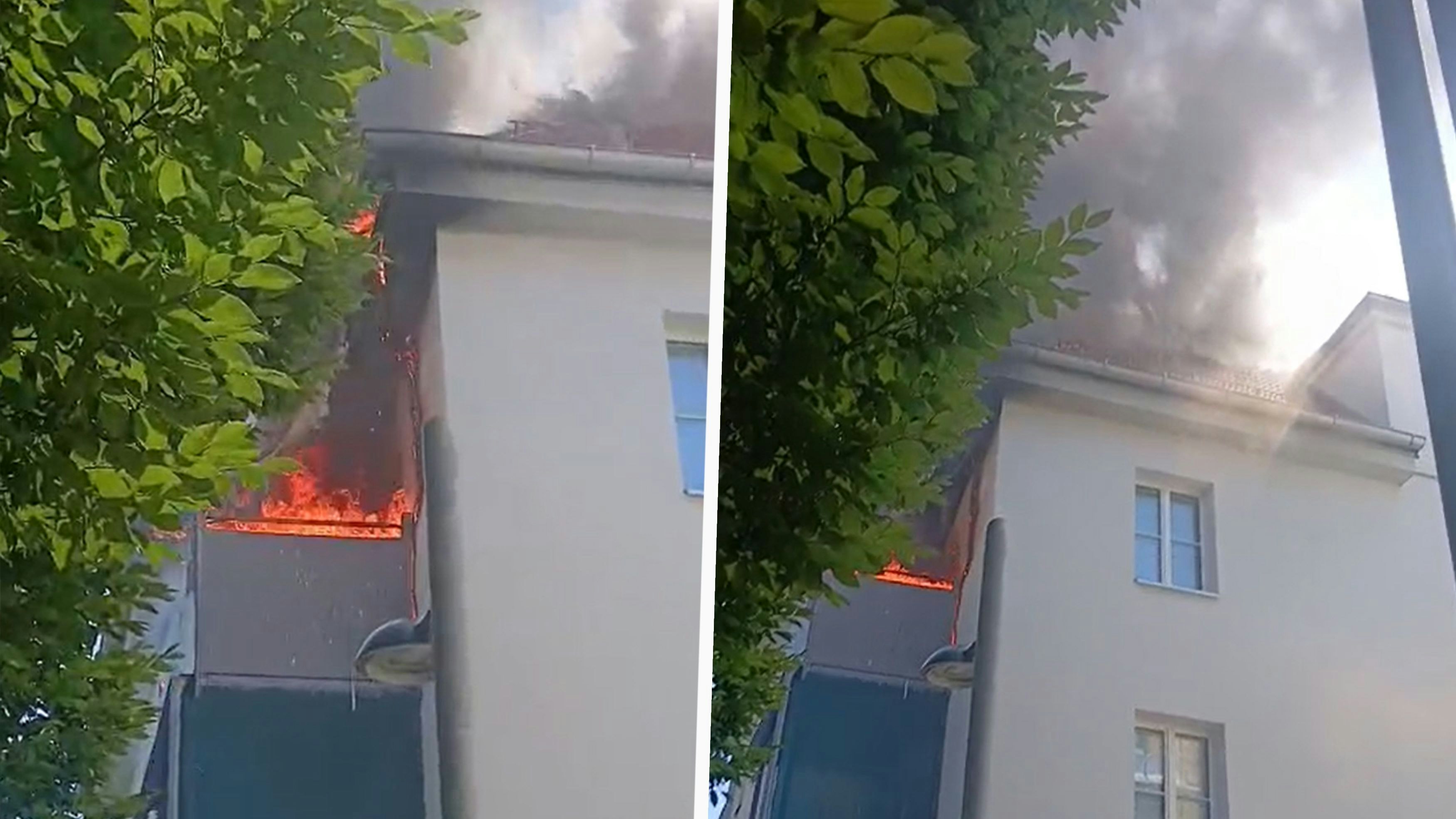Heute.at - Feuer-Inferno im Gemeindebau – meterhohe Flammen