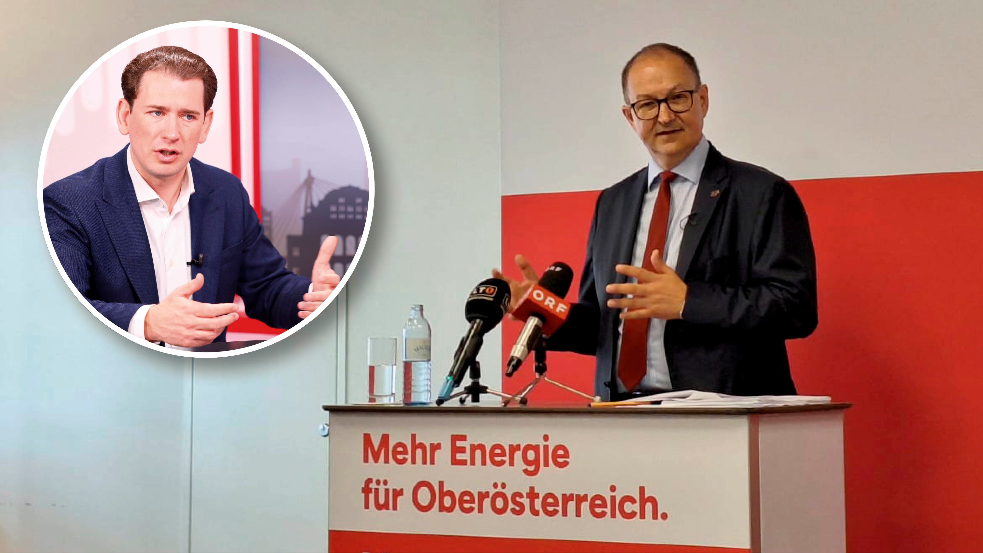 Der neue SPÖ-Chef Martin Winkler (re.) attackiert die ÖVP, die FPÖ und Sebastian Kurz.