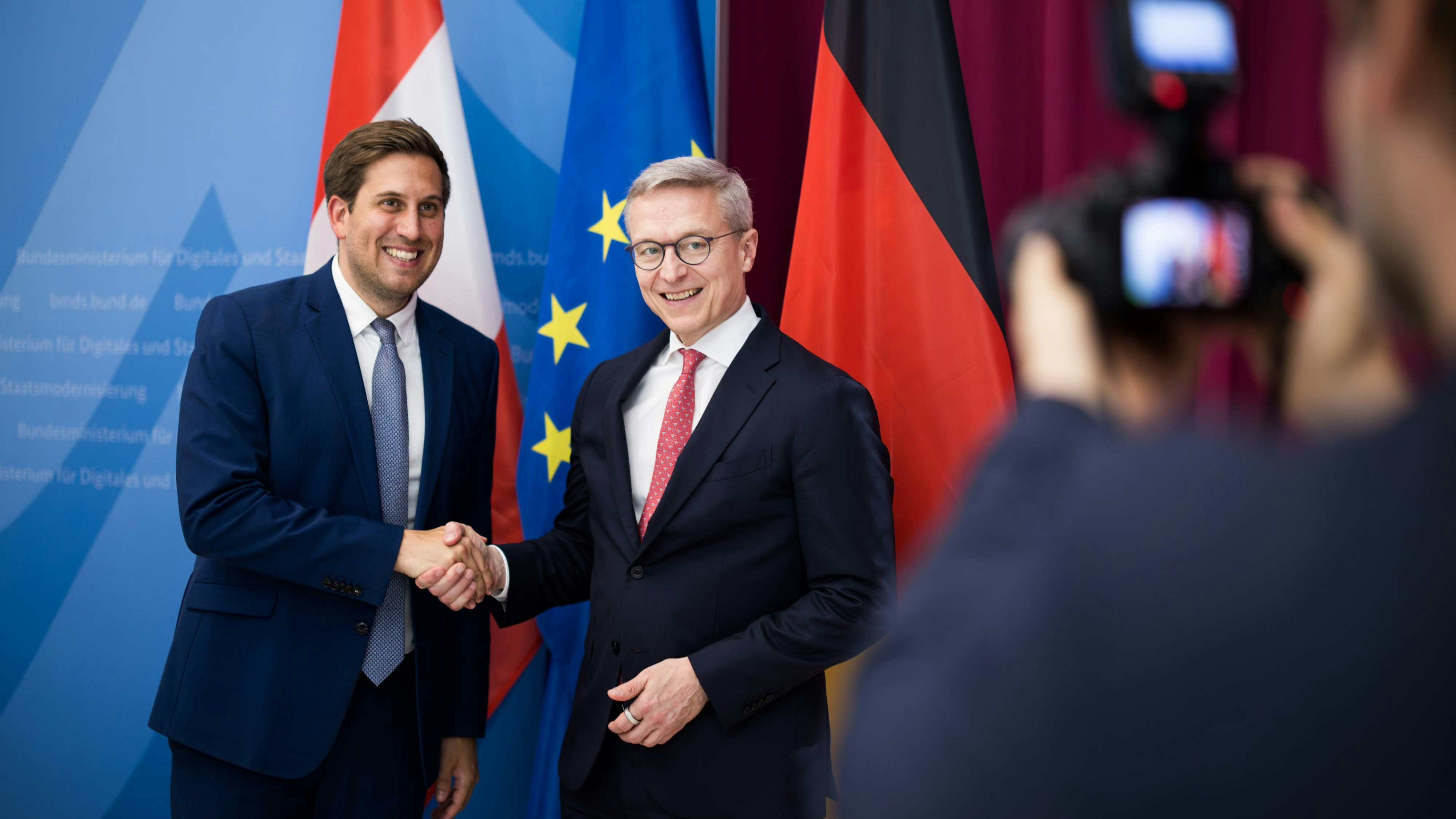 Staatssekretär Alexander Pröll mit dem deutschen Digitalisierungsminister Carsten Wildberger.