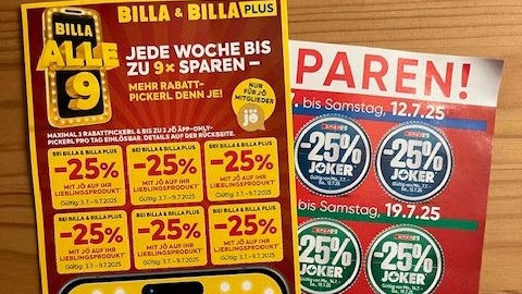 Zwölf Wochen lang wollte Billa die Rabattpickerln an eine Jö-Mitgliedschaft koppeln