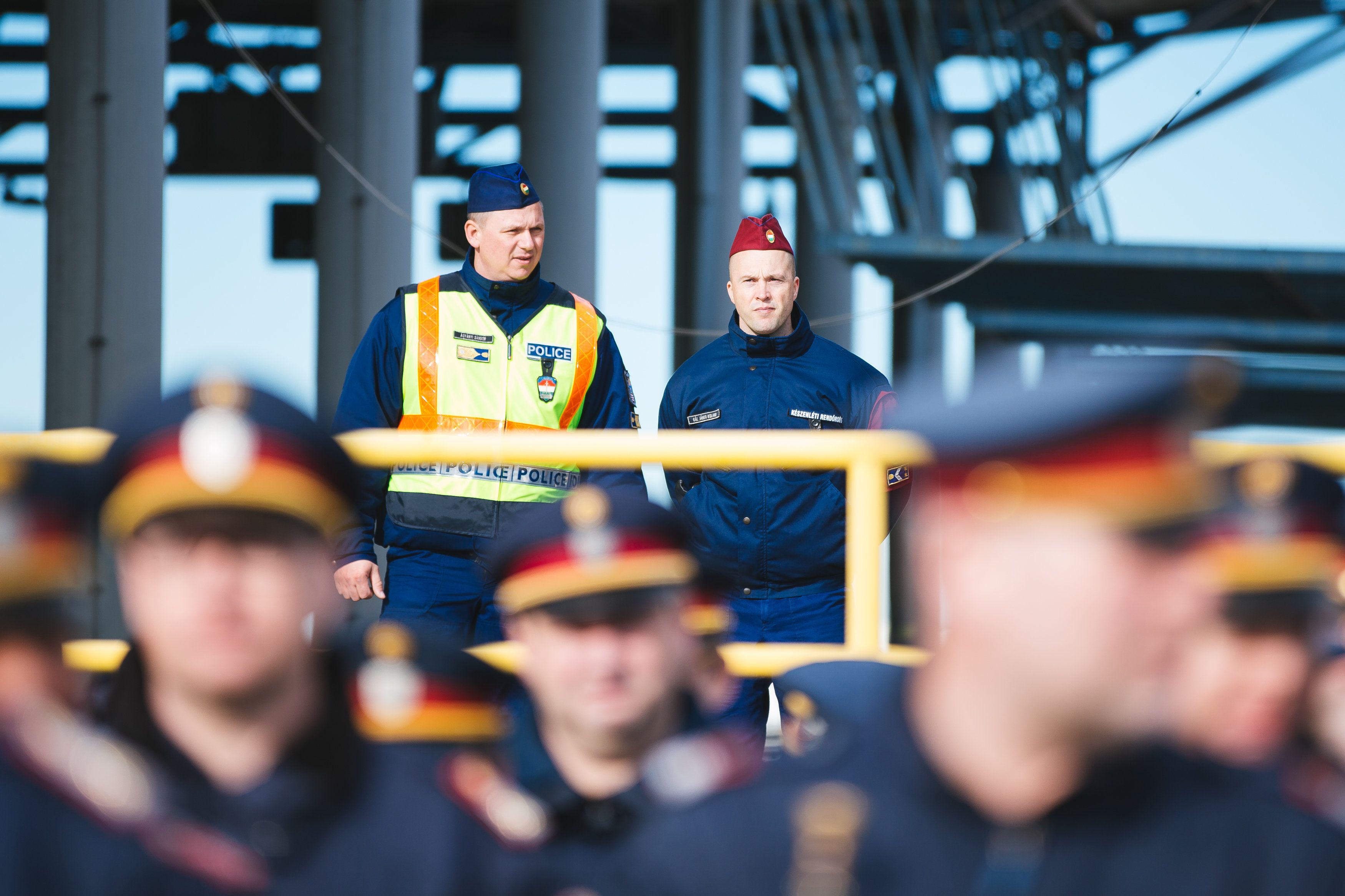 Österreichische und ungarische Polizisten im Polizeikooperationszentrum Nickelsdorf. Archivbild