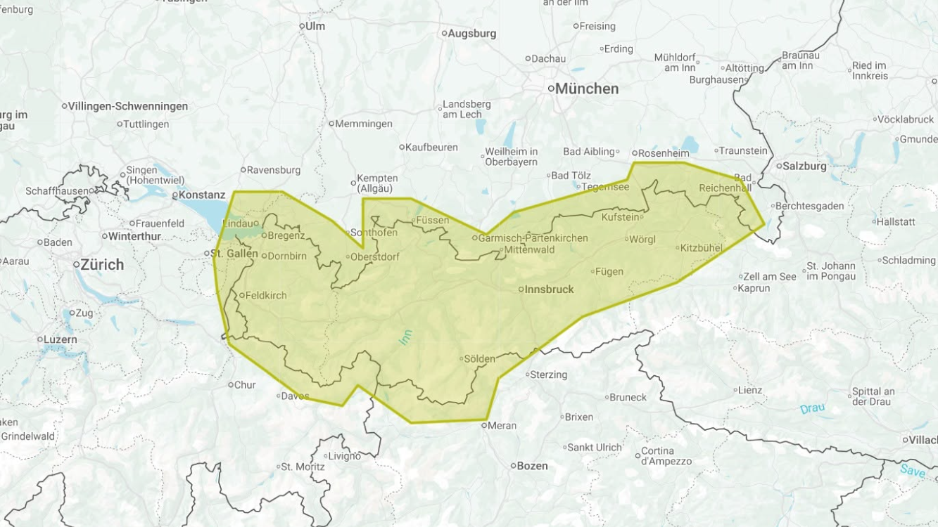 Heute.at - Unwetter-Karte – hier wird es in Österreich gefährlich