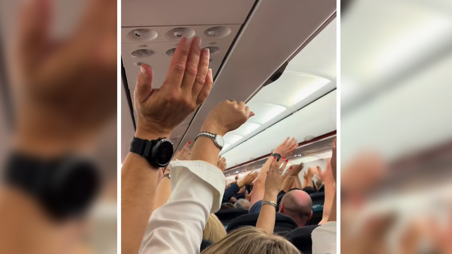 Einmal nach rechts, einmal nach links: Flugbegleiter animieren neuerdings zu Yoga im Flugzeugsitz.