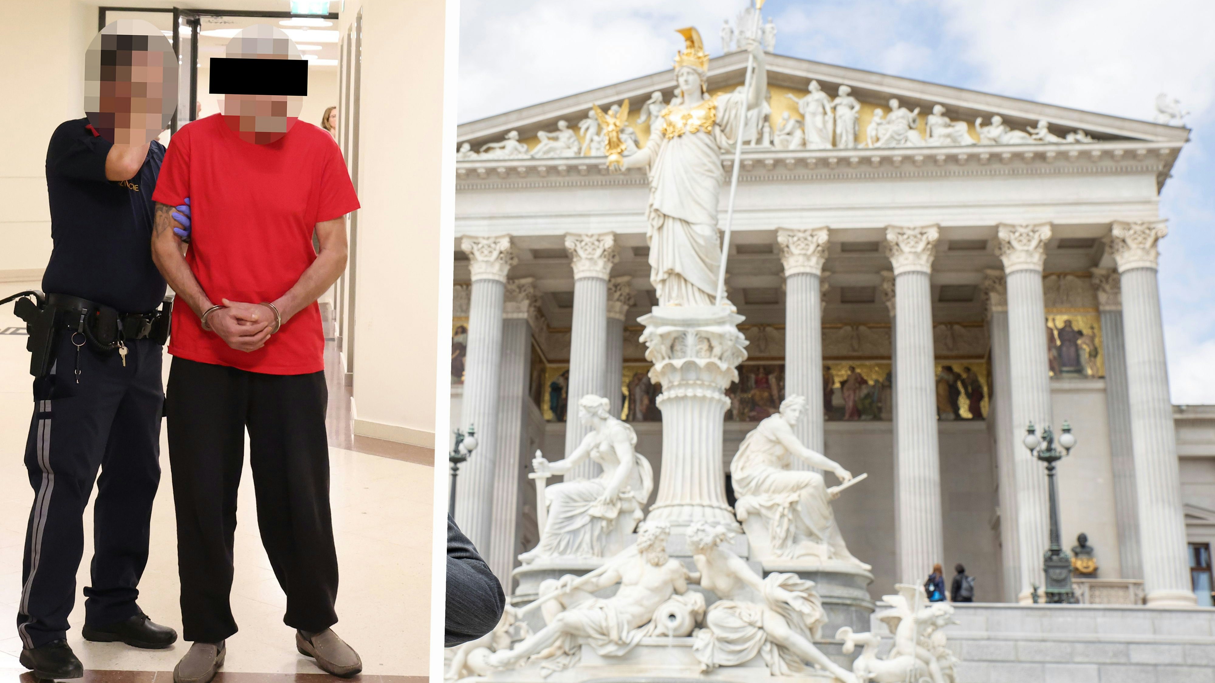 Heute.at - Messerattacke vor Parlament – Mann im Schlaf verletzt