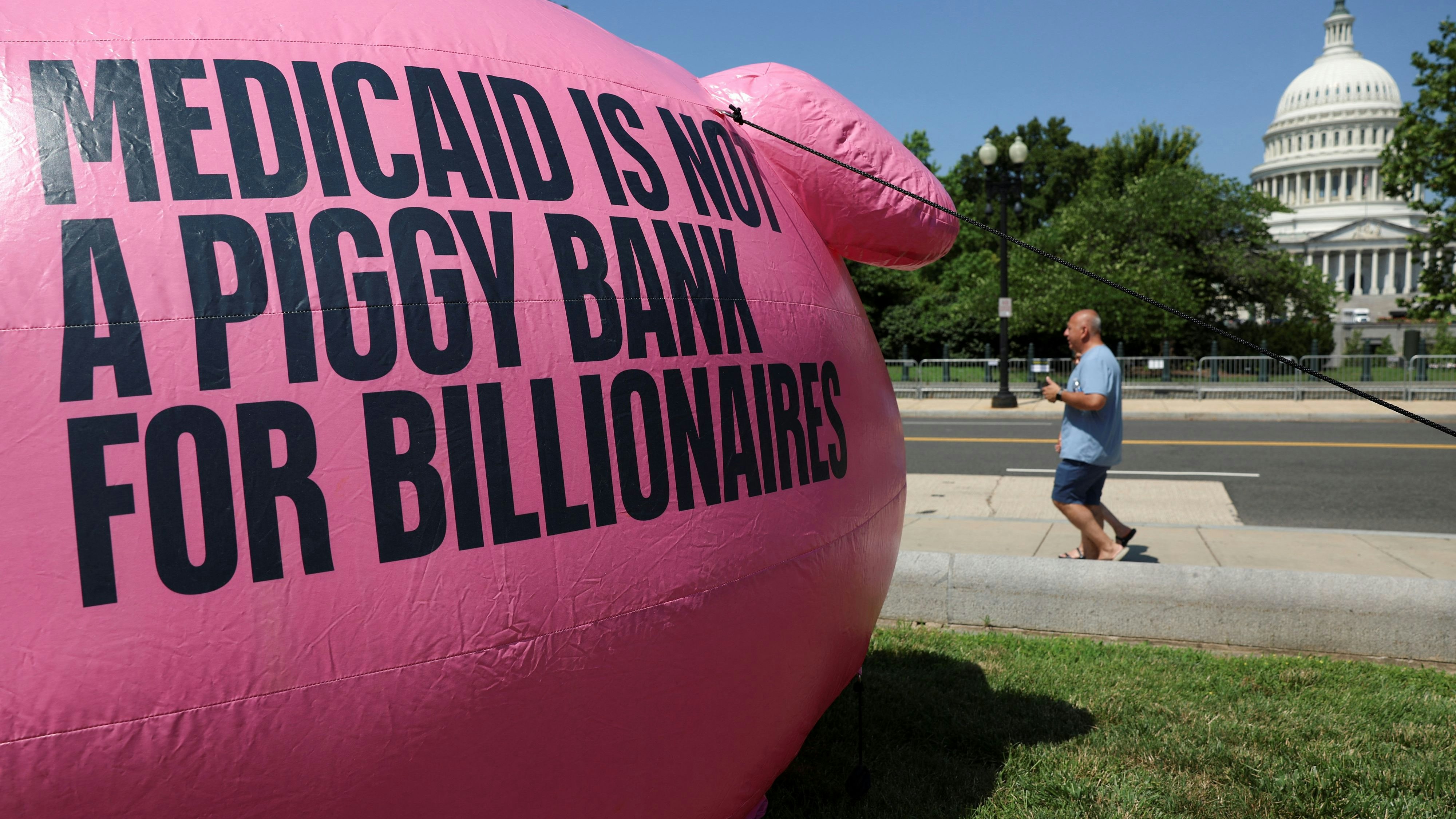 Protest gegen die Kürzungen bei Medicaid vor dem Kapitol in Washington