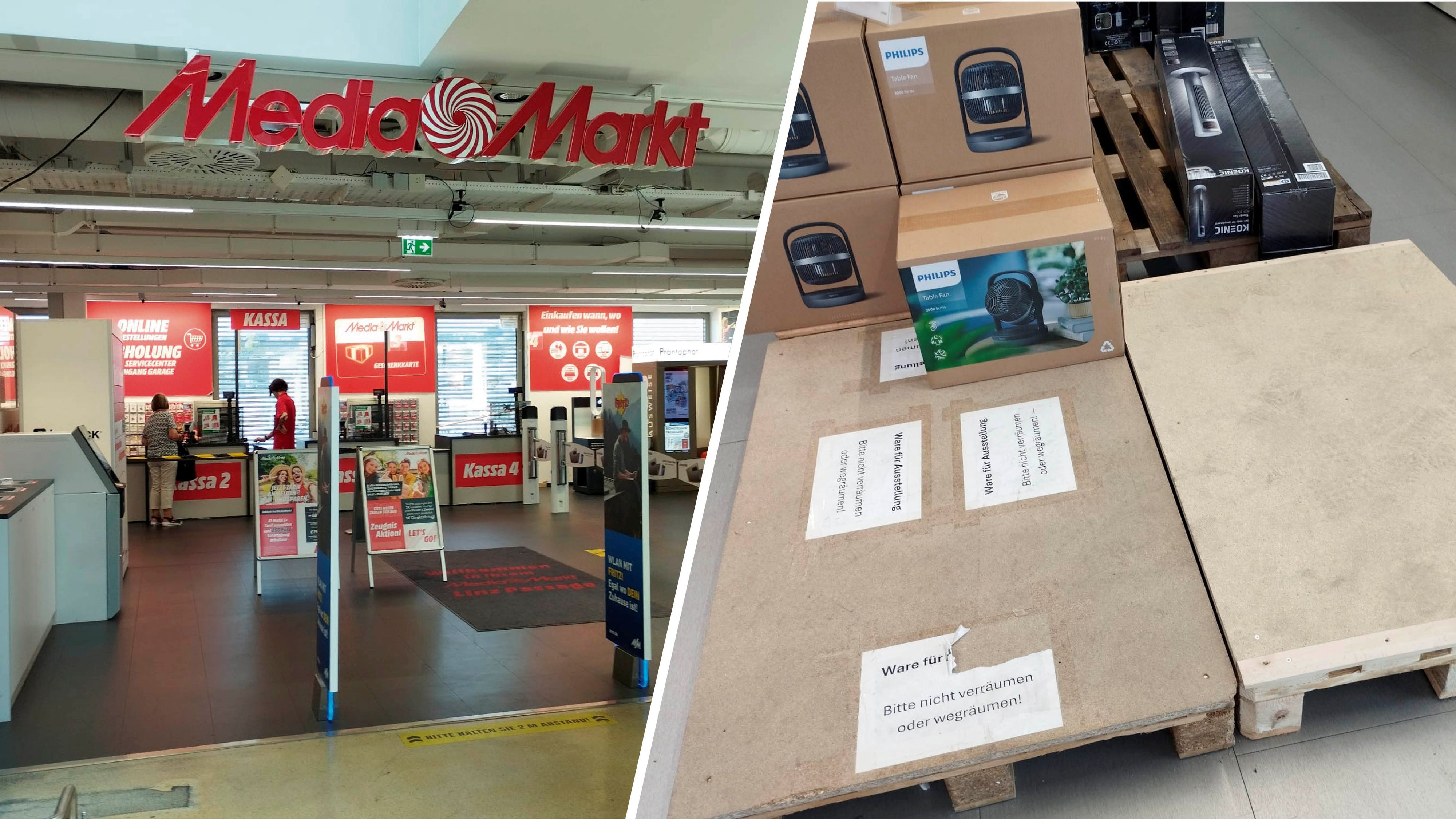 In der Media-Markt-Filiale im Linzer Passage gehen Kühlgeräte und Co derzeit weg wie warme Semmeln.