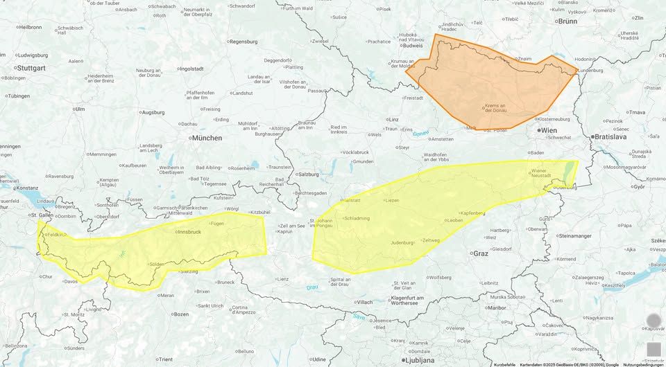 Am Donnerstag steuern auf Teile Österreichs schwere Unwetter zu. 