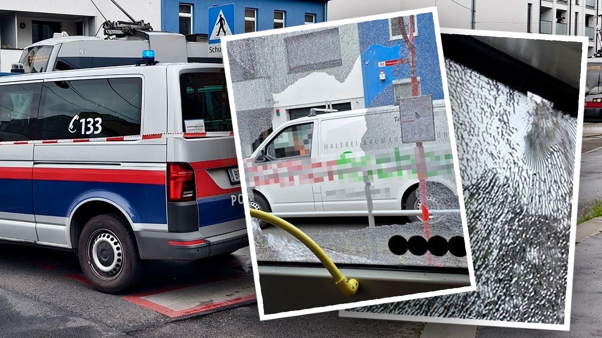 Heute.at - Unter Schock – Geschoss verfehlte Bim-Insassin knapp