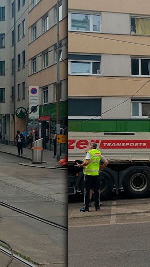 In Wien-Floridsdorf müssen Öffi-Fahrgäste aktuell mehr Zeit für ihre Fahrten einrechnen. Ein Lkw hat eine Oberleitung demoliert.