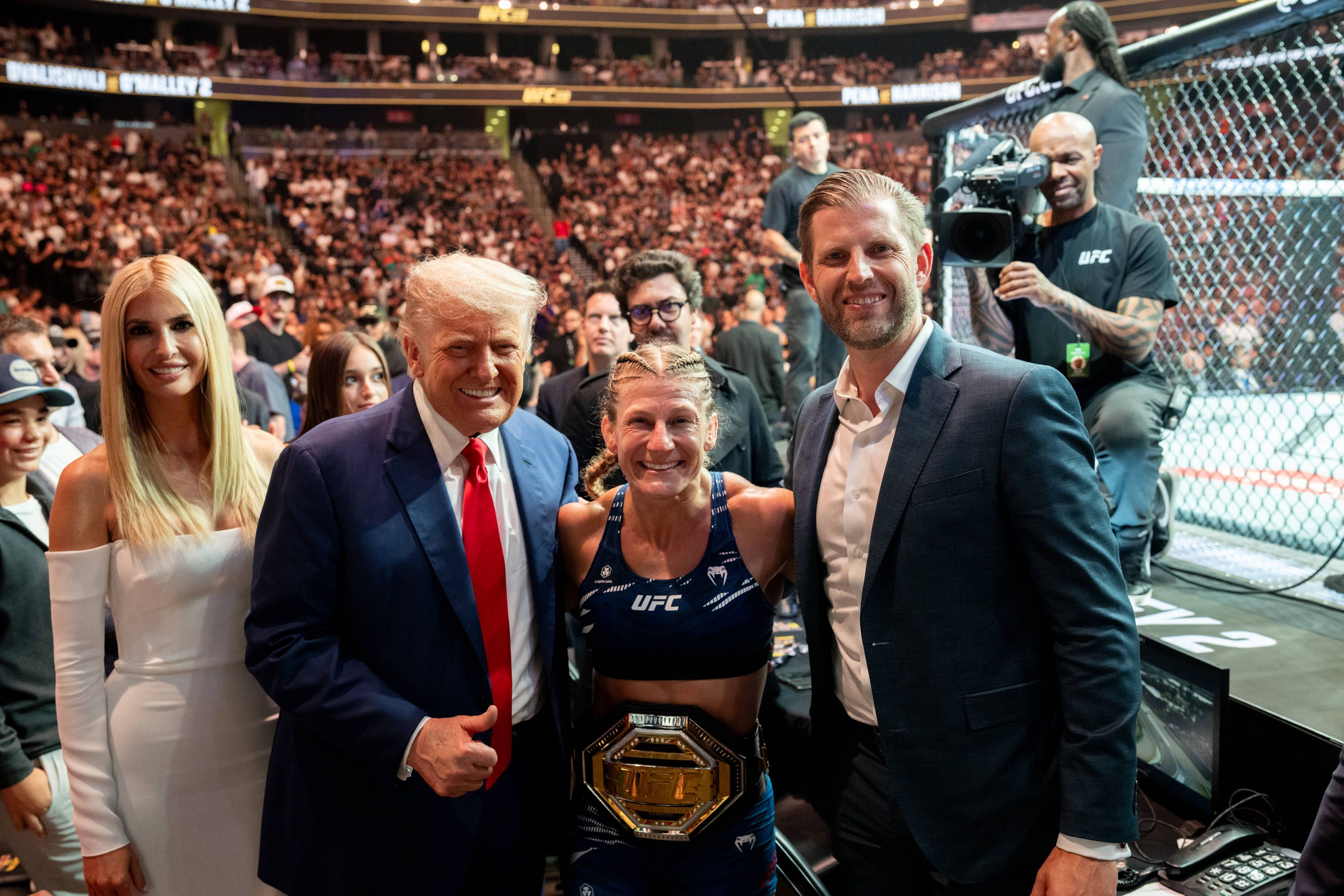 Donald Trump war schon öfter bei der UFC zu Gast.
