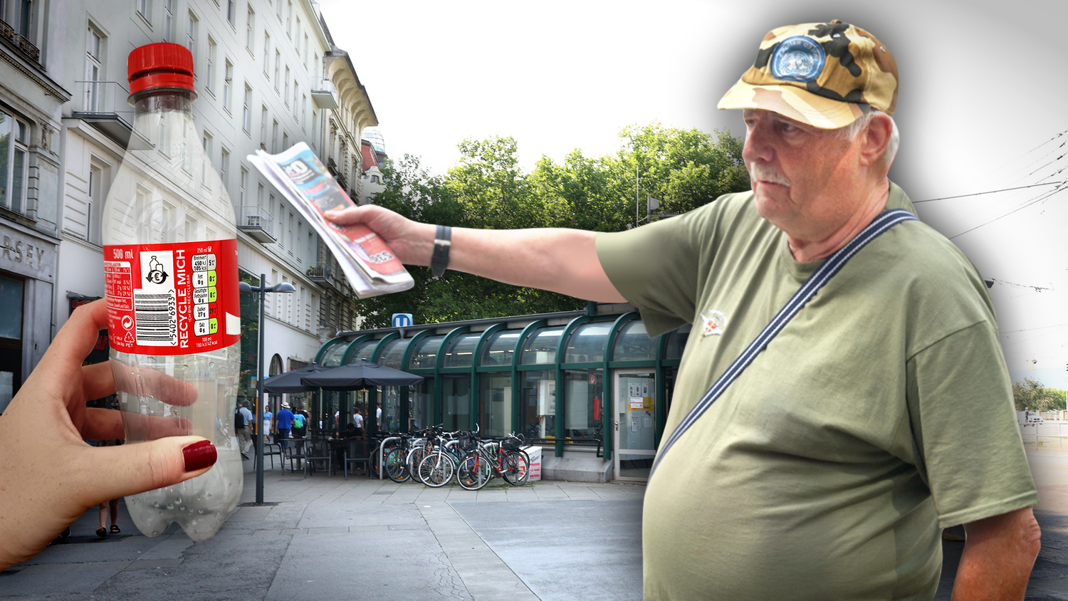 Heute.at - Pfand-Held vom Schwedenplatz: Otto verschenkt Flaschen