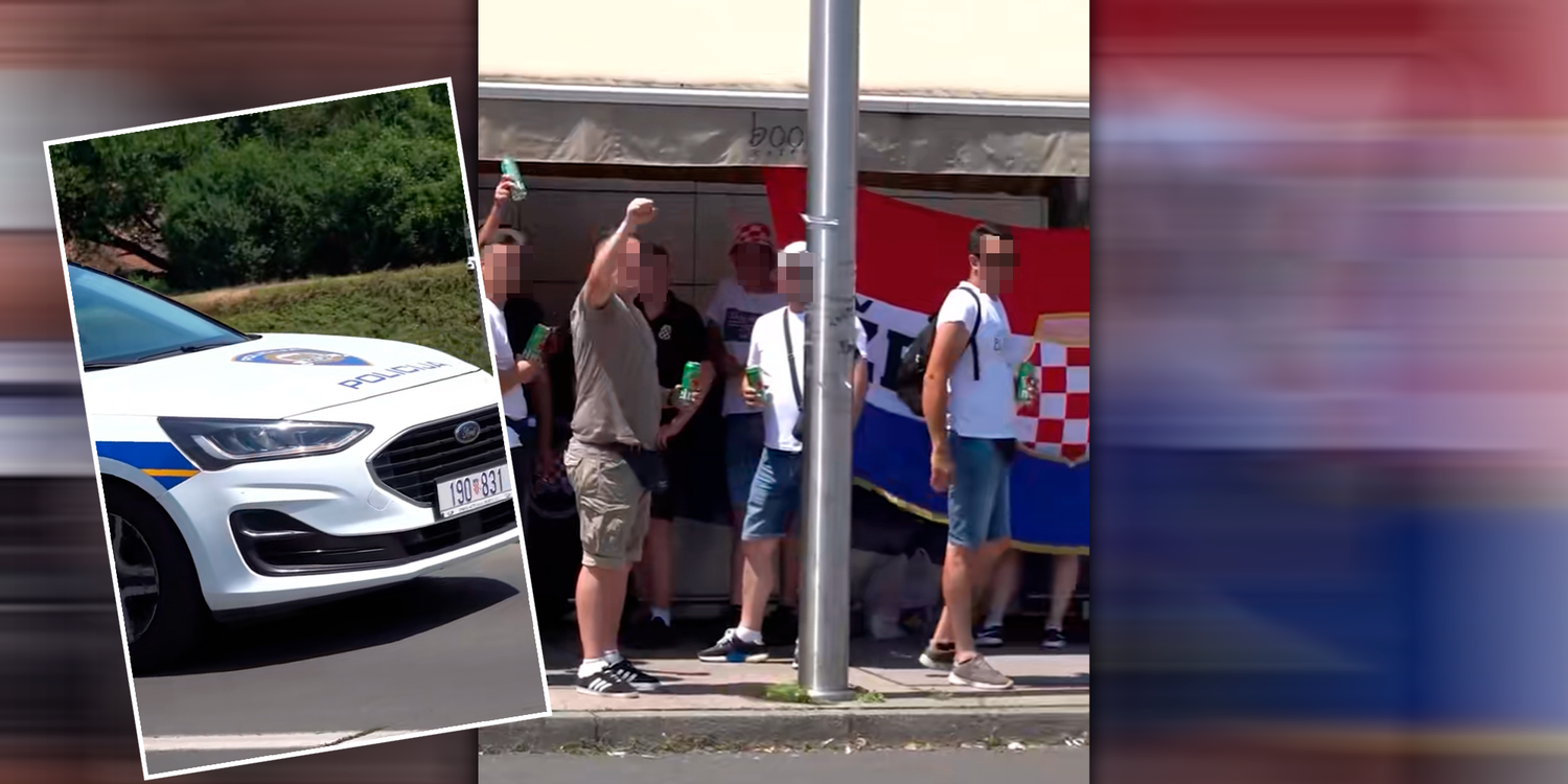 Fans rufen Ustasa-Parolen.