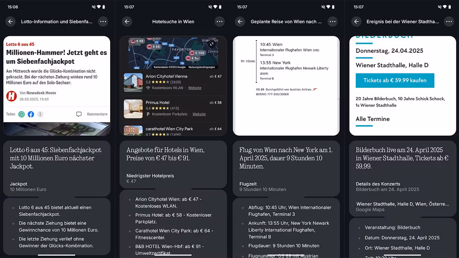 Bei Bildern analysiert die KI den Inhalt, fasst diesen in Textform kurz zusammen und organisiert sogar Termine und Aufgaben.