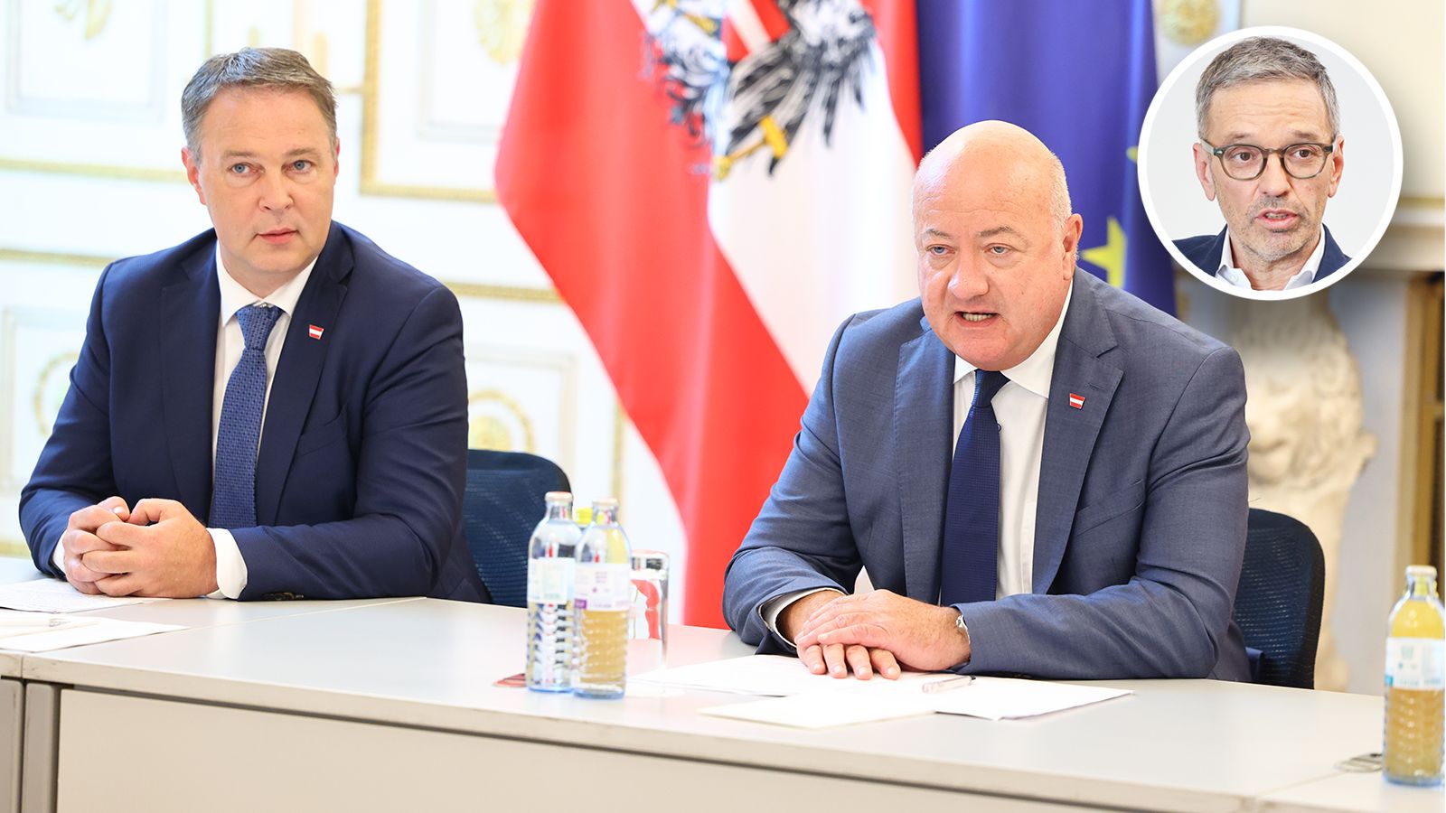 Die Regierung stellt sich ein gutes Zeugnis aus, FPÖ-Chef Kickl sieht das anders.