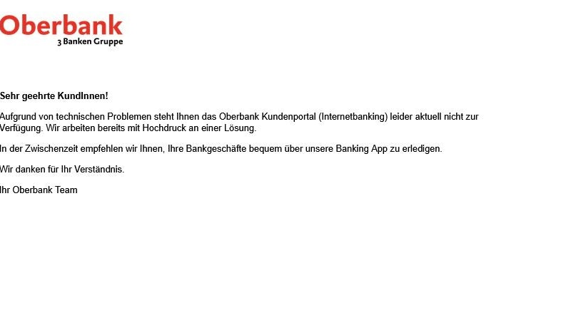 Die Kunden werden über Ausweichmöglichkeiten informiert