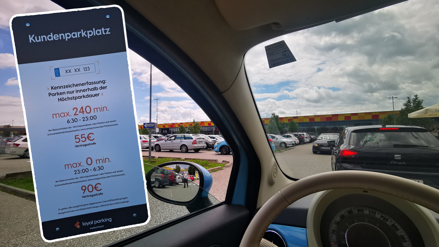 Beim Frunpark darf man nur maximal vier Stunden parken – wegen einem extremen Stau kam die Frau nicht rechtszeitig vom Parkplatz.