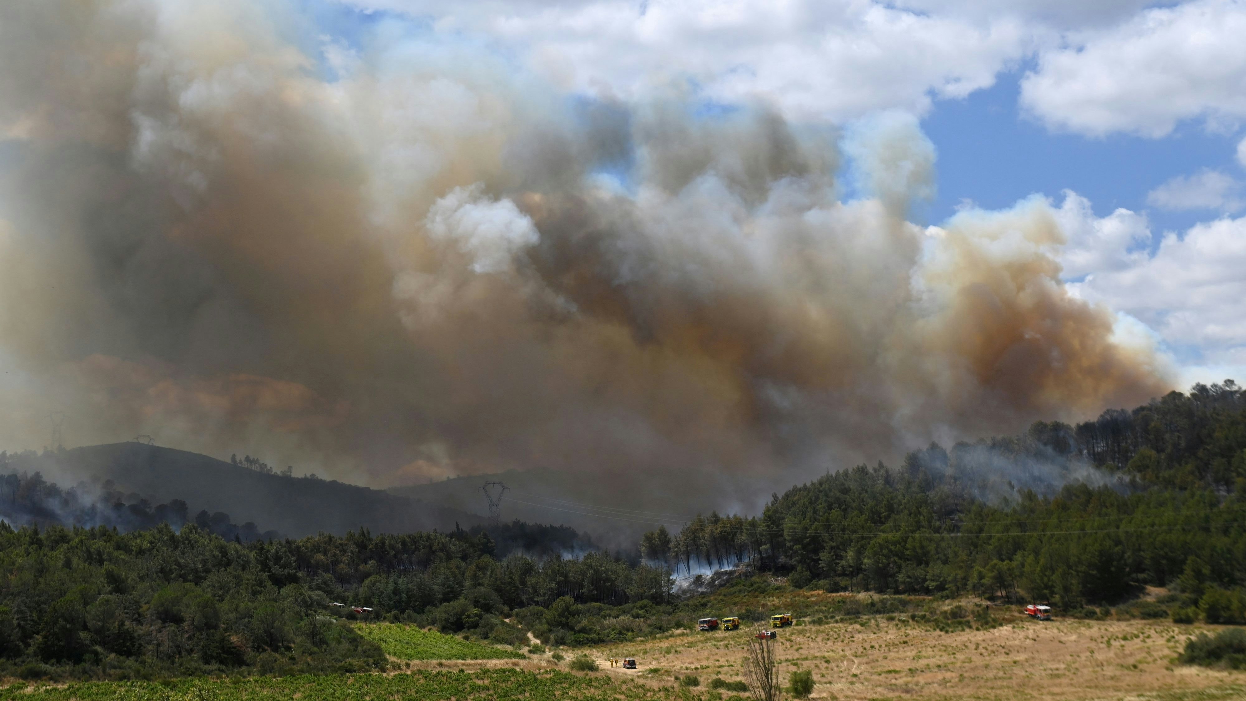 Heute.at - Riesige Rauchsäule – Waldbrand legt Flughafen lahm