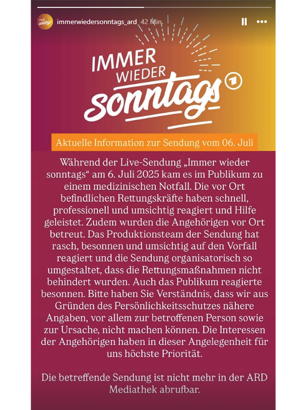 ARD äußert sich nach dem öffentlichen Druck.