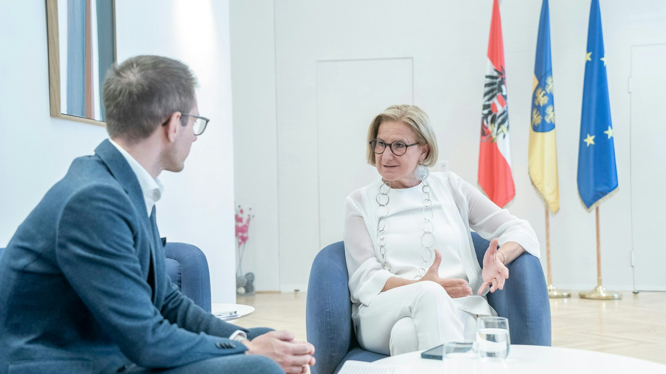 Die Landeschefin im Interview mit Clemens Oistric