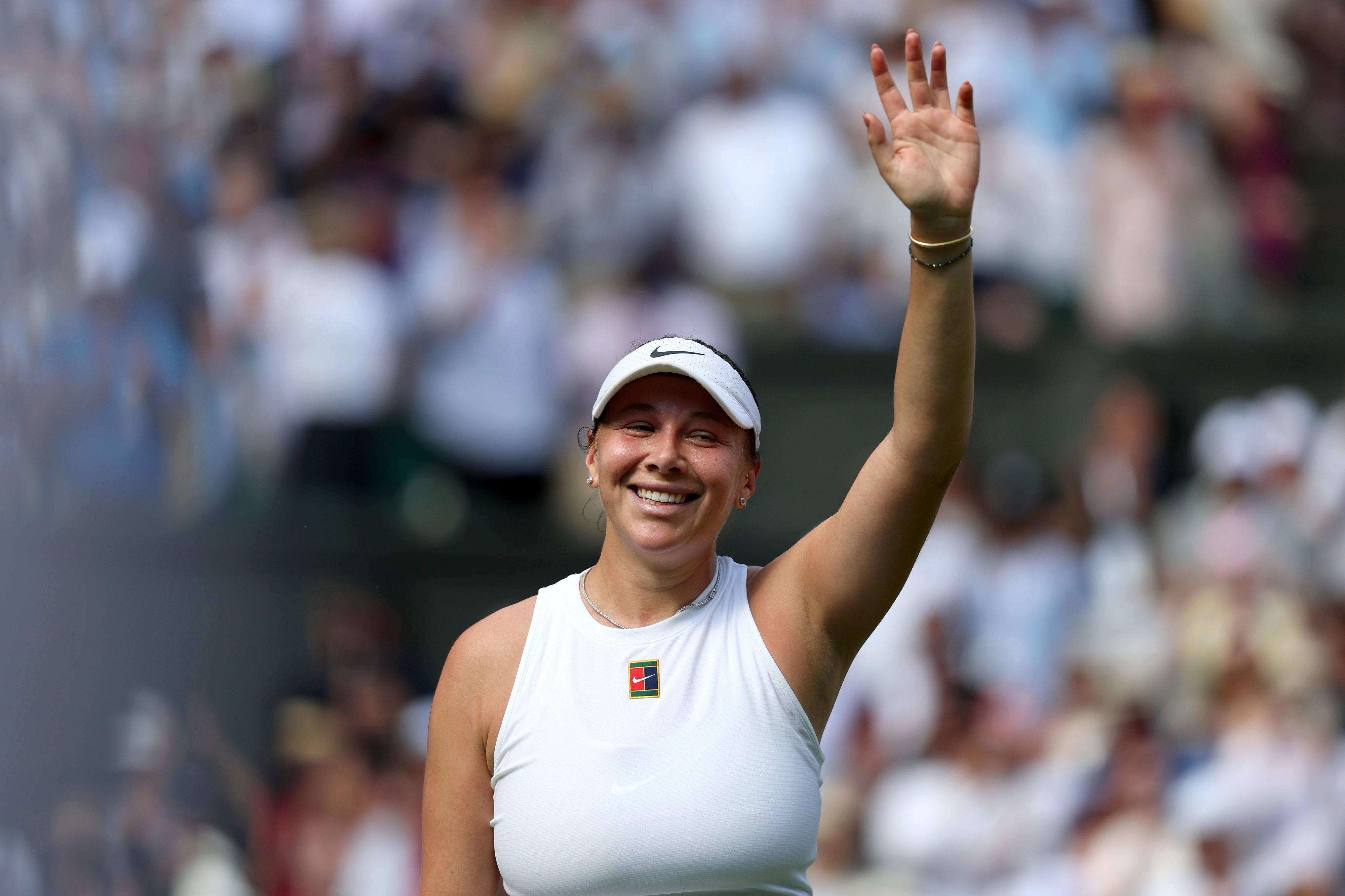 Amanda Anisimova zieht ins Wimbledon-Finale ein.