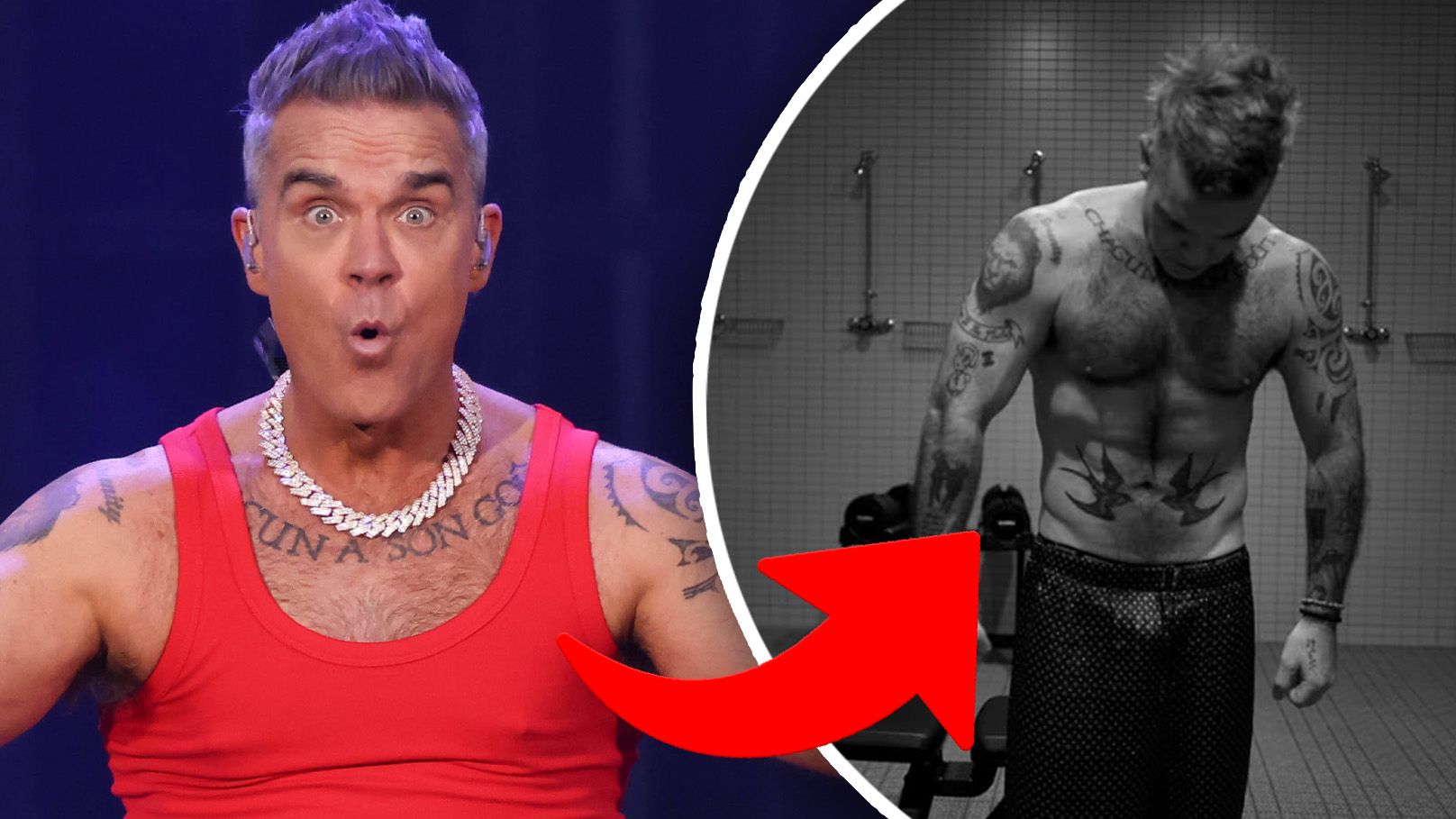 Ganz schön fit: Robbie Williams!