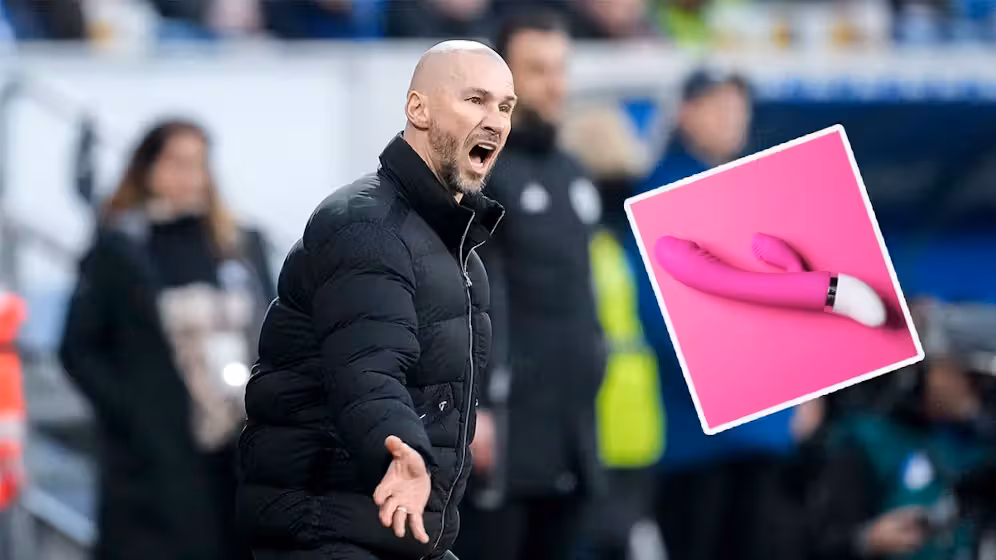 Christian Ilzer zeigte bei einer Kabinenansprache einen Dildo her.