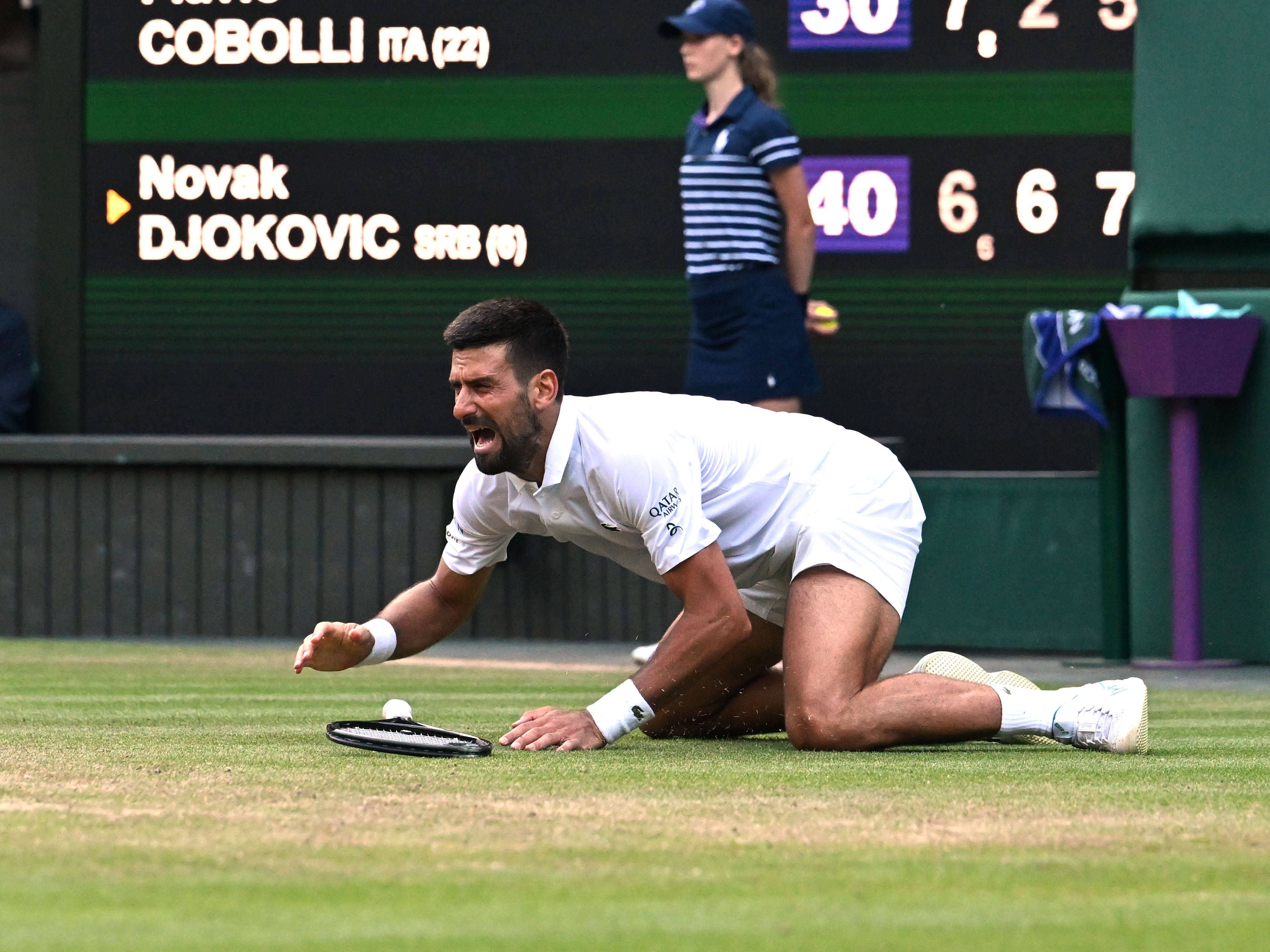 Djokovic stürzte beim Matchball gegen Cobolli