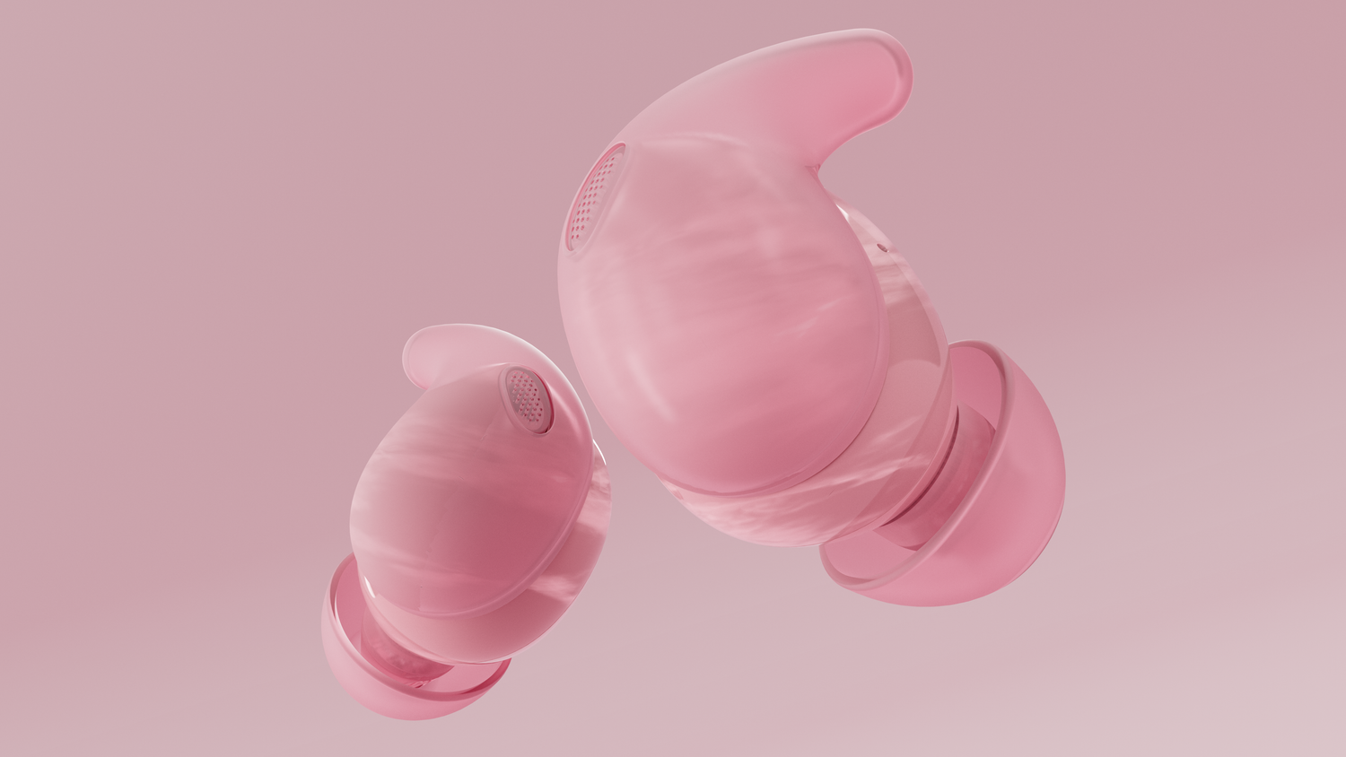 Sony präsentiert die LinkBuds Fit in der neuen Farbvariante Rosa.