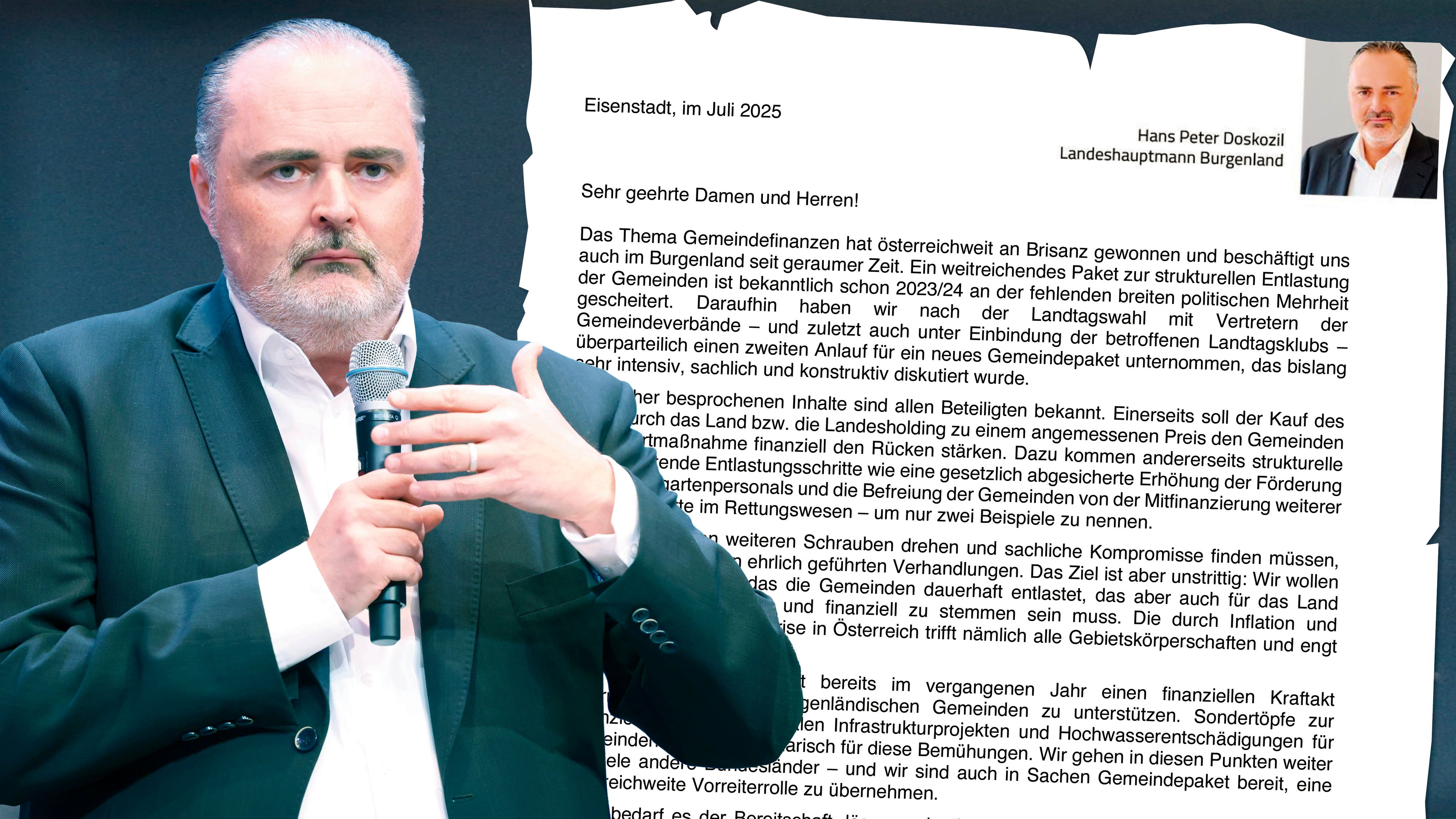 Doskozil schrieb Brief an Gemeindevertreter.