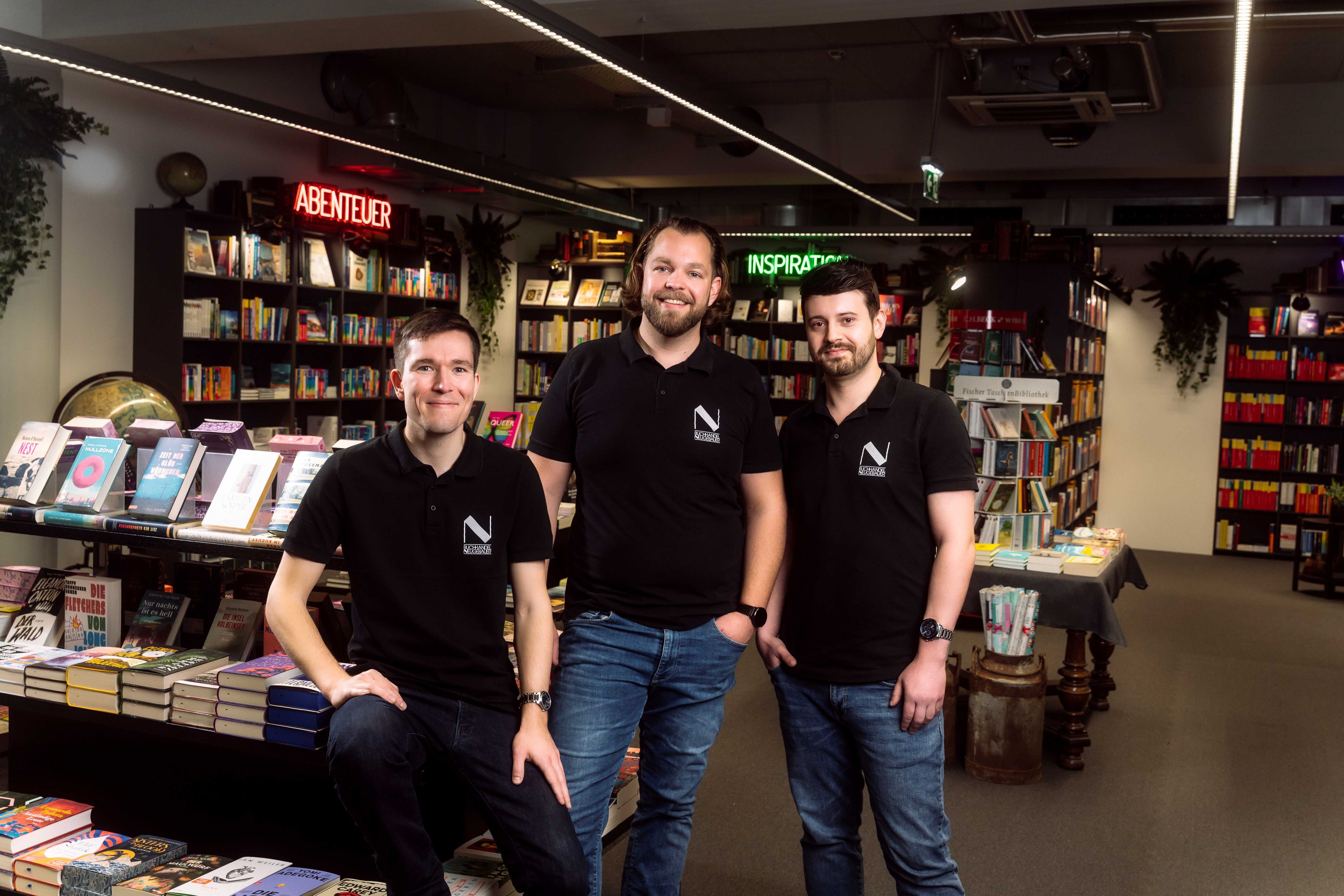 Kevin Coder (Mi.) mit seinen Mitarbeitern.