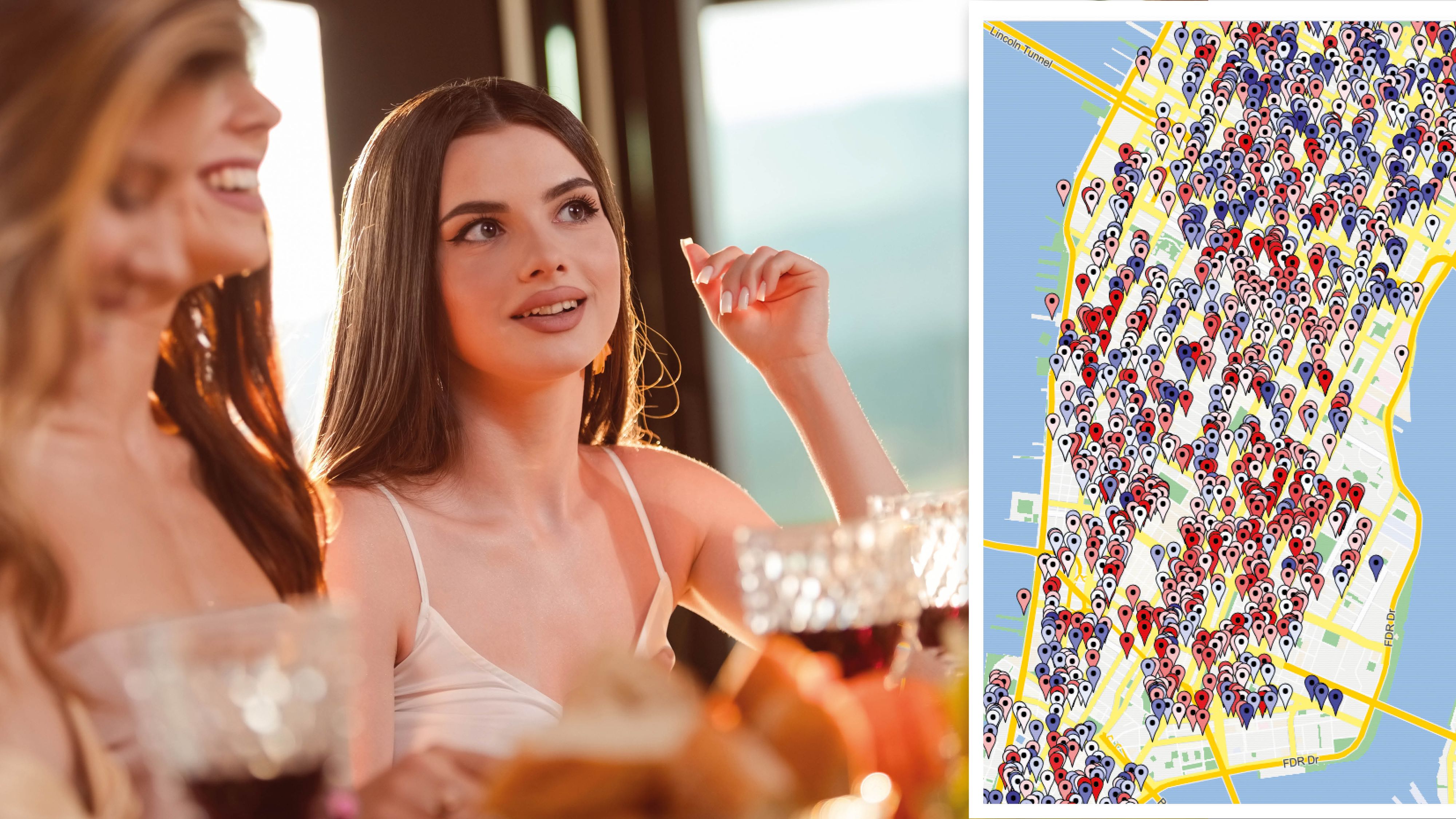 Der Restaurant-Führer zeigt die Lokale mit den 