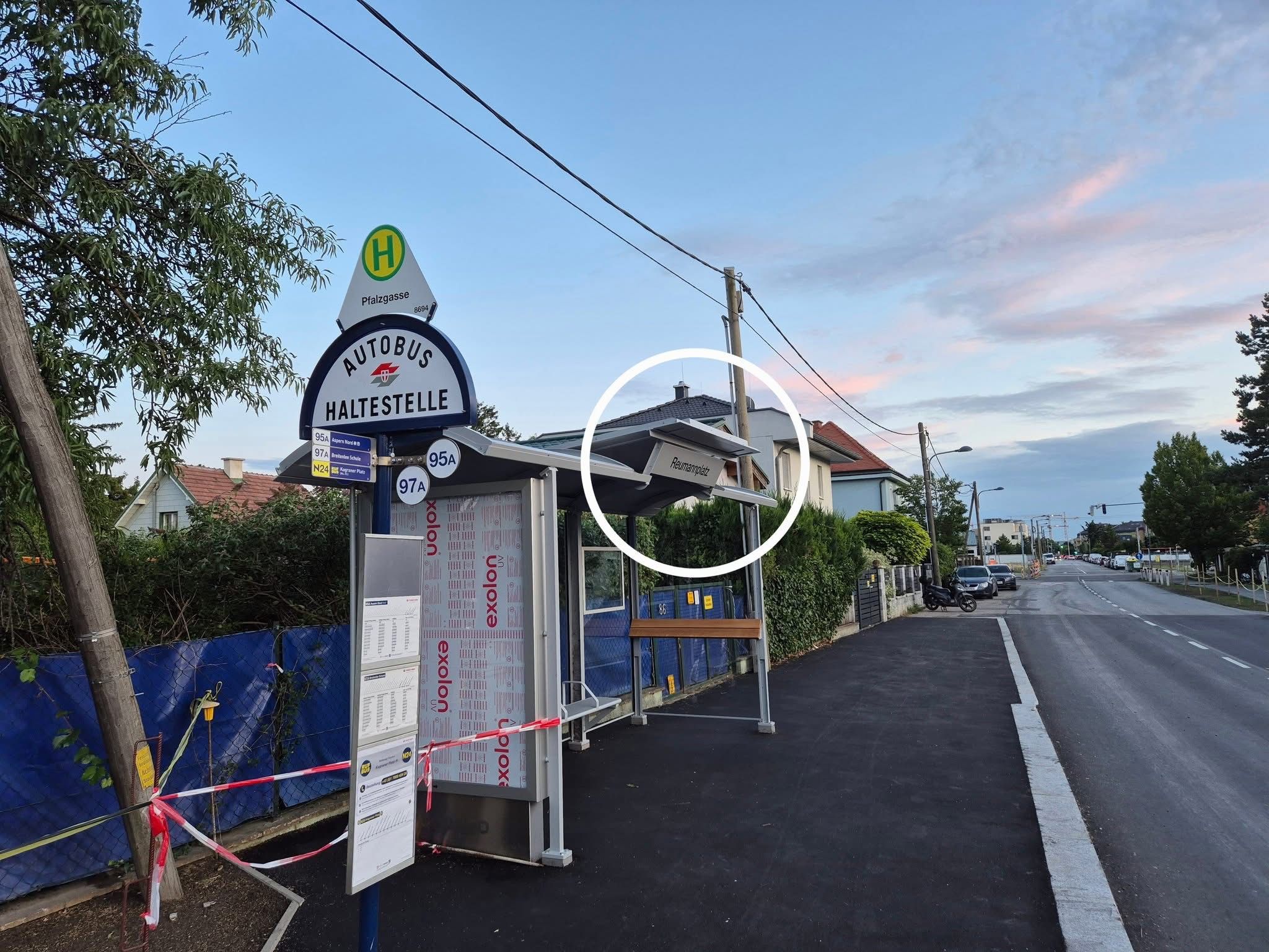 Kuriose Sichtung eines Lesers am Freitag in der Wiener Donaustadt.