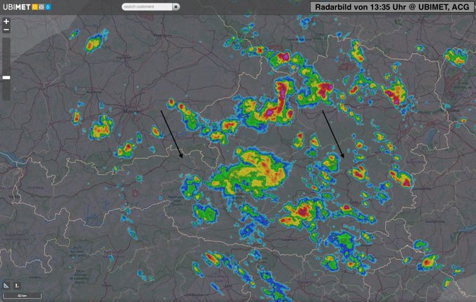 In Österreich gehen am Freitag viele Gewitter nieder.