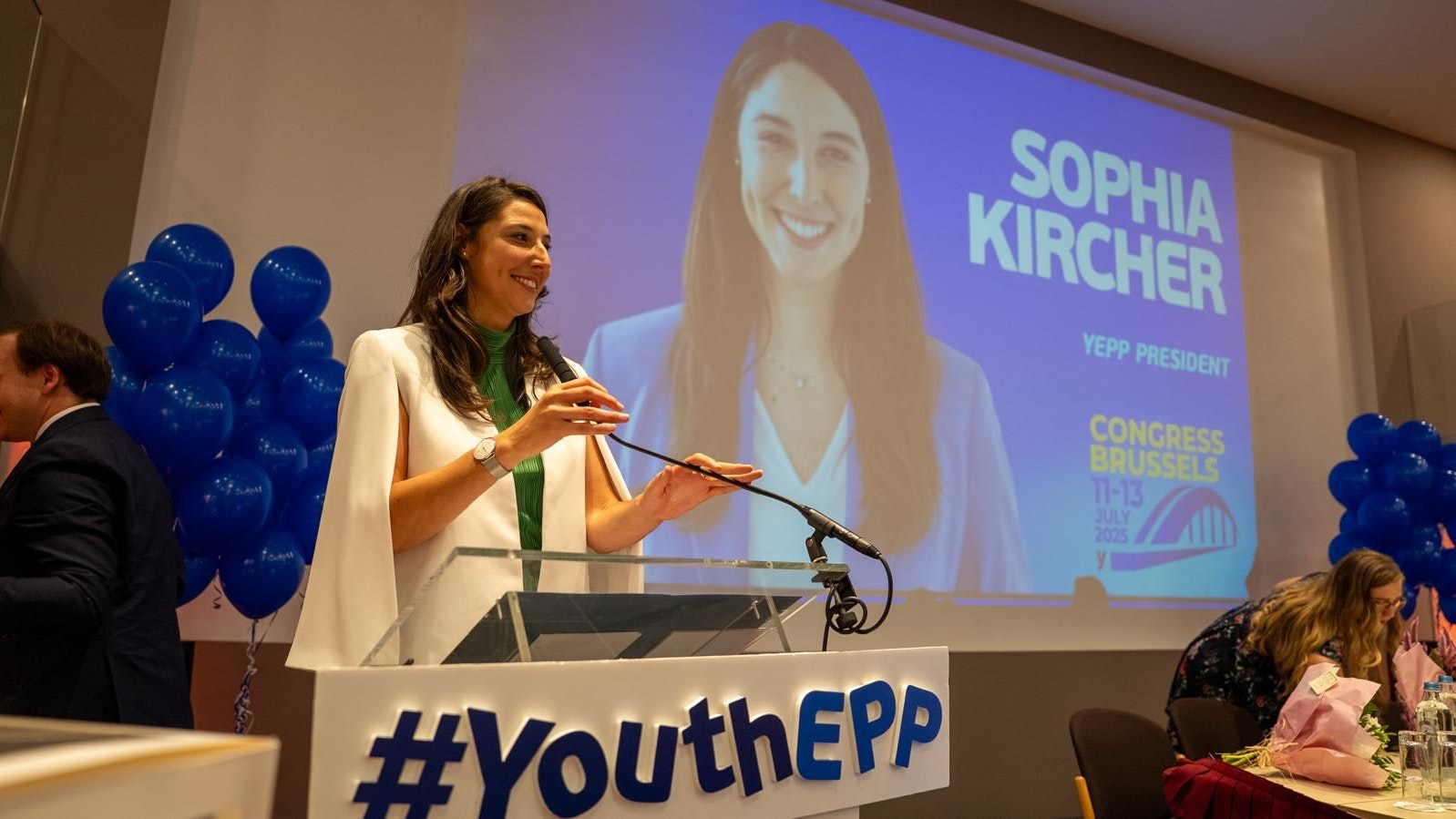 Sophia Kircher wurde am Samstag zur Präsidentin der Jungen Europäischen Volkspartei gewählt.