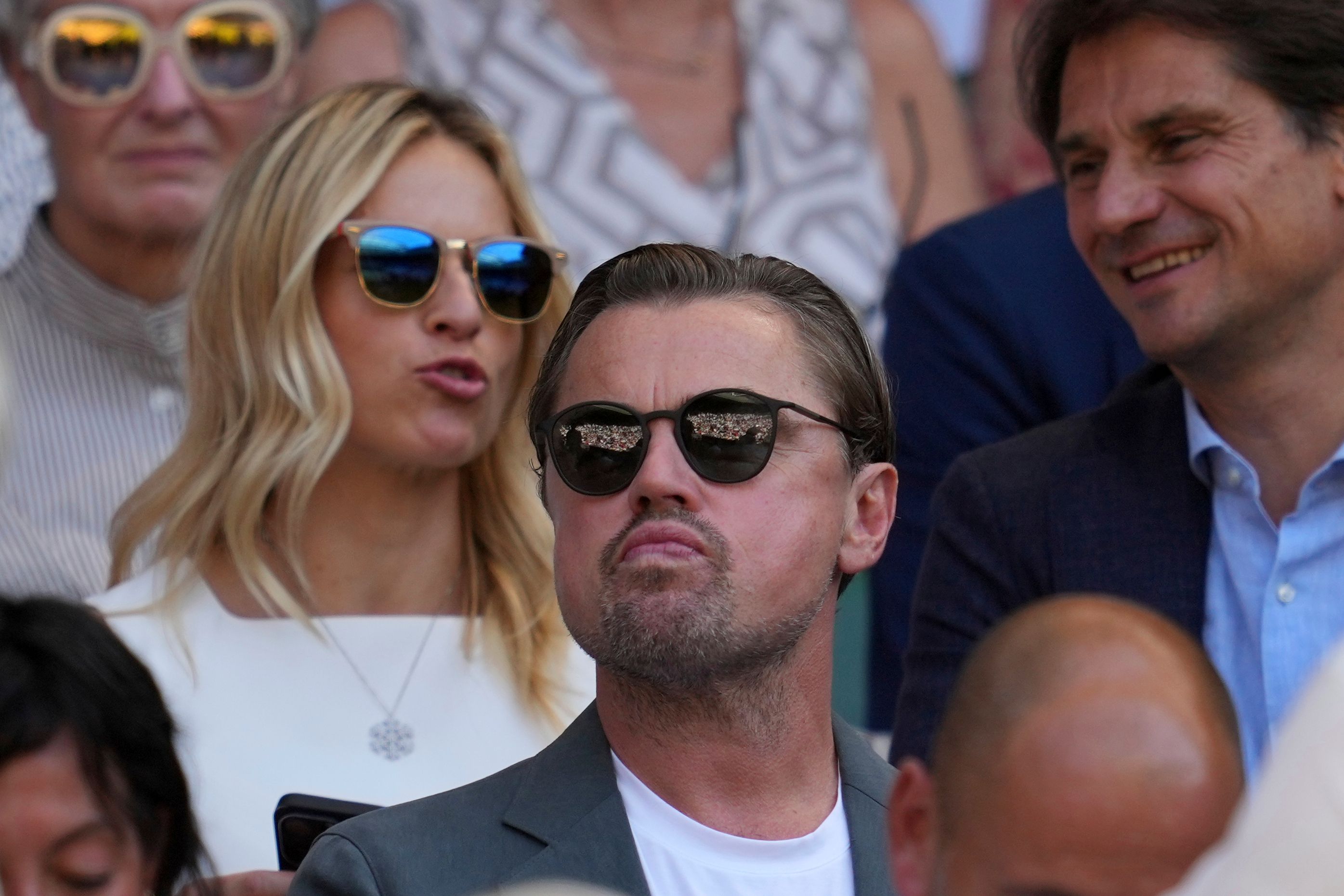Lara Gut-Behrami und Leonardo DiCaprio in Wimbledon.