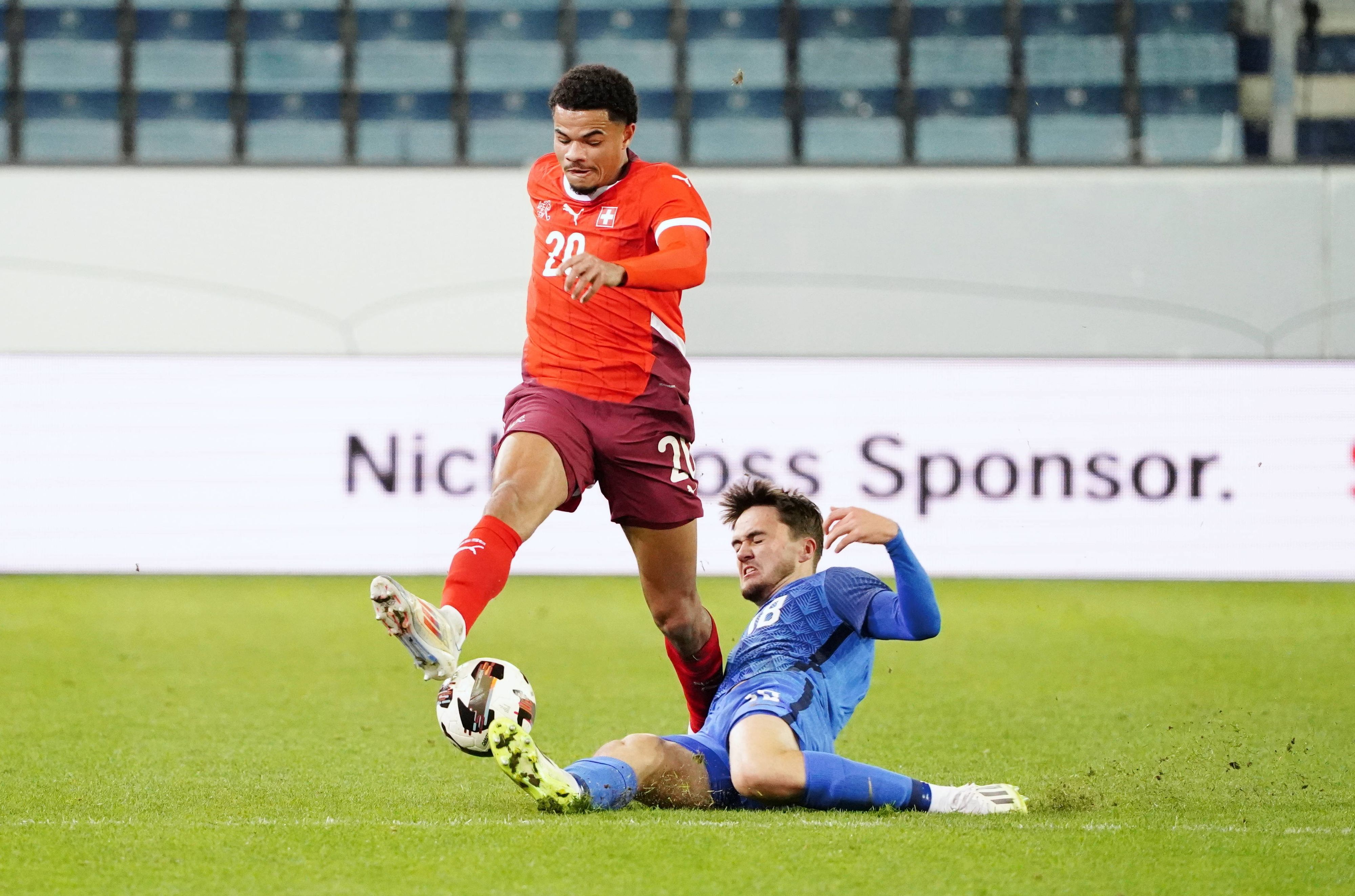 Oiva Jukkola bei einem U21-Match von Finnland