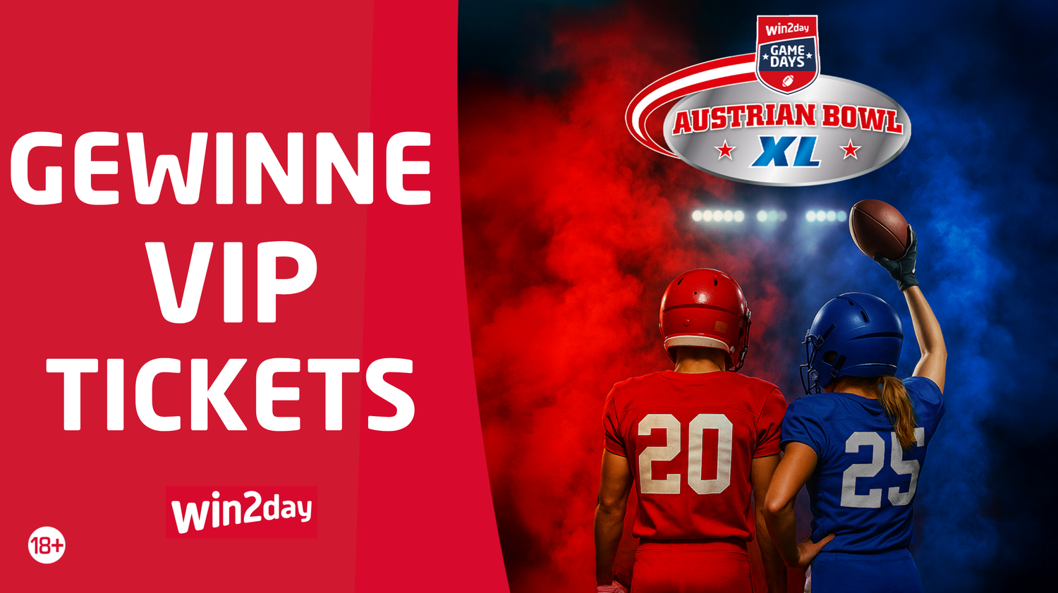Jetzt mitspielen und fantastische VIP-Packages zur 40. Austrian Bowl am 26. Juli gewinnen!